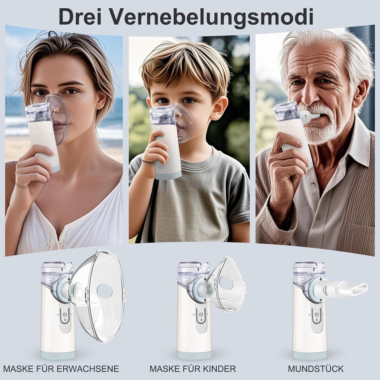 Aerosol portatile Gindoly, aerosol ultrasonico silenzioso per adulti e bambini in Inalatori e aerosol elettrici CL Store - Battipaglia, commercioVirtuoso.it