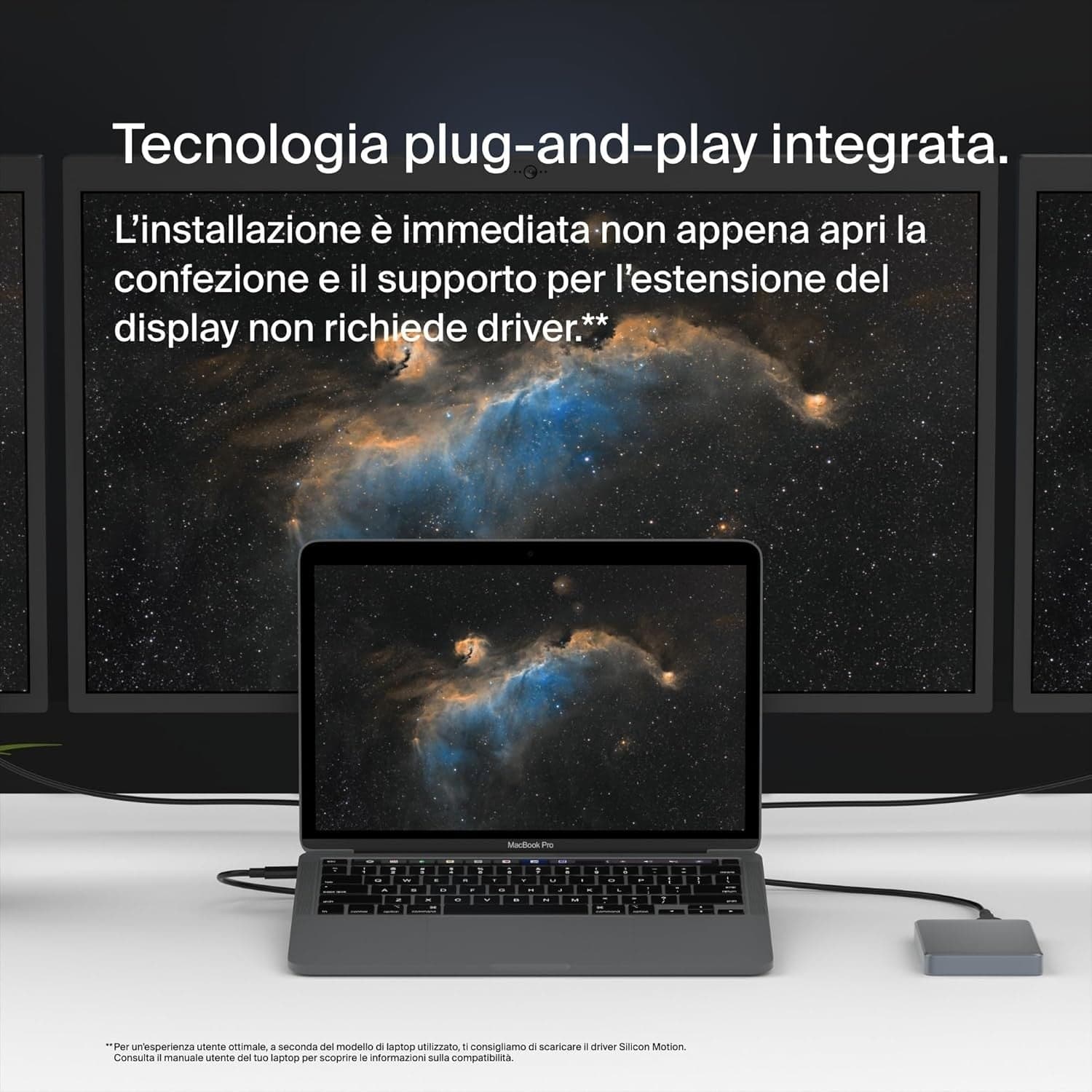 Belkin Connect Dock Pro USB-C 11 in 1-Pro Dock supporta 3 monitor Silicon Motion in  CL Store - Battipaglia, commercioVirtuoso.it