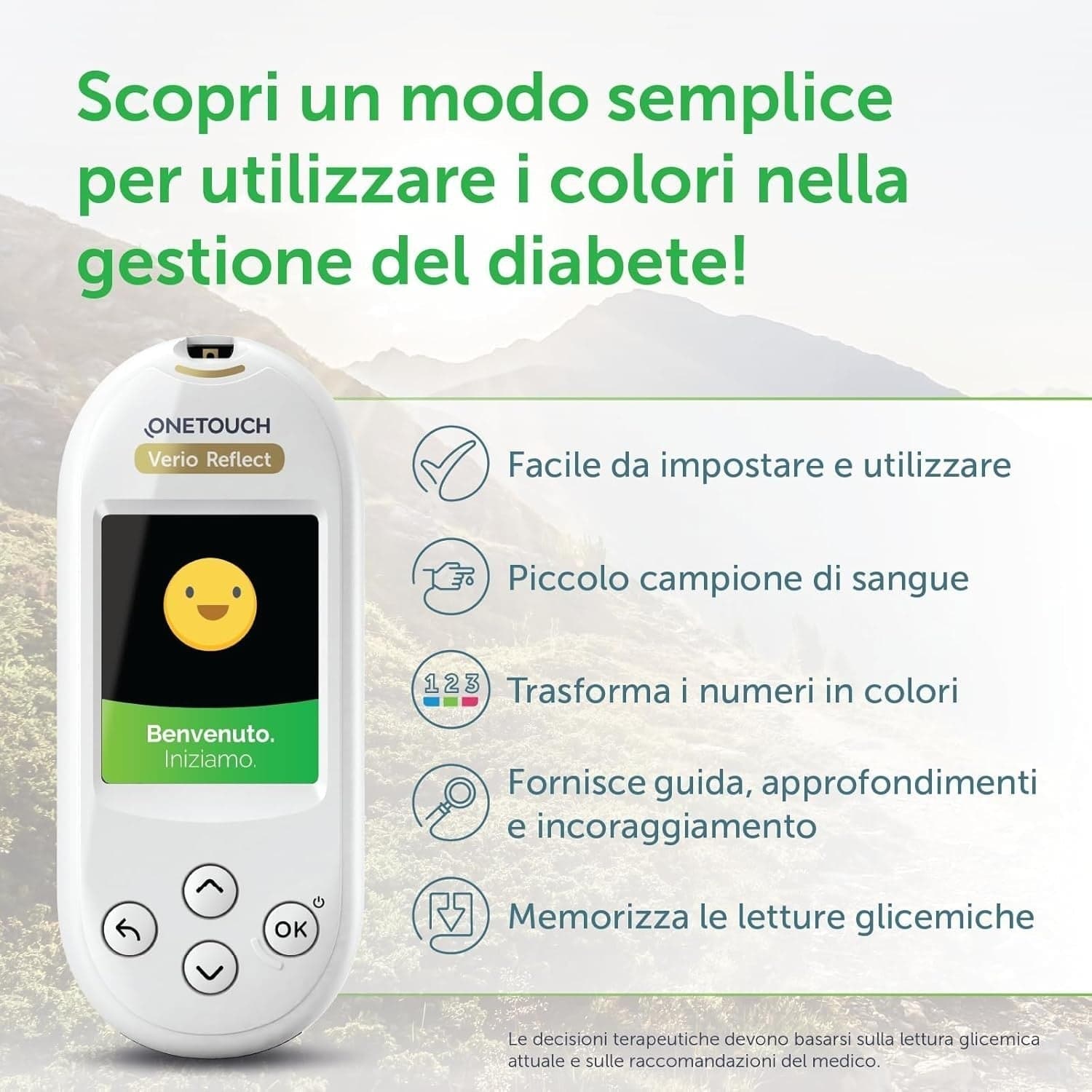 Glucometro OneTouch Verio Reflect®  Sistema di automonitoraggio della glicemia in Misuratori di glucosio nel sangue CL Store - Battipaglia, commercioVirtuoso.it