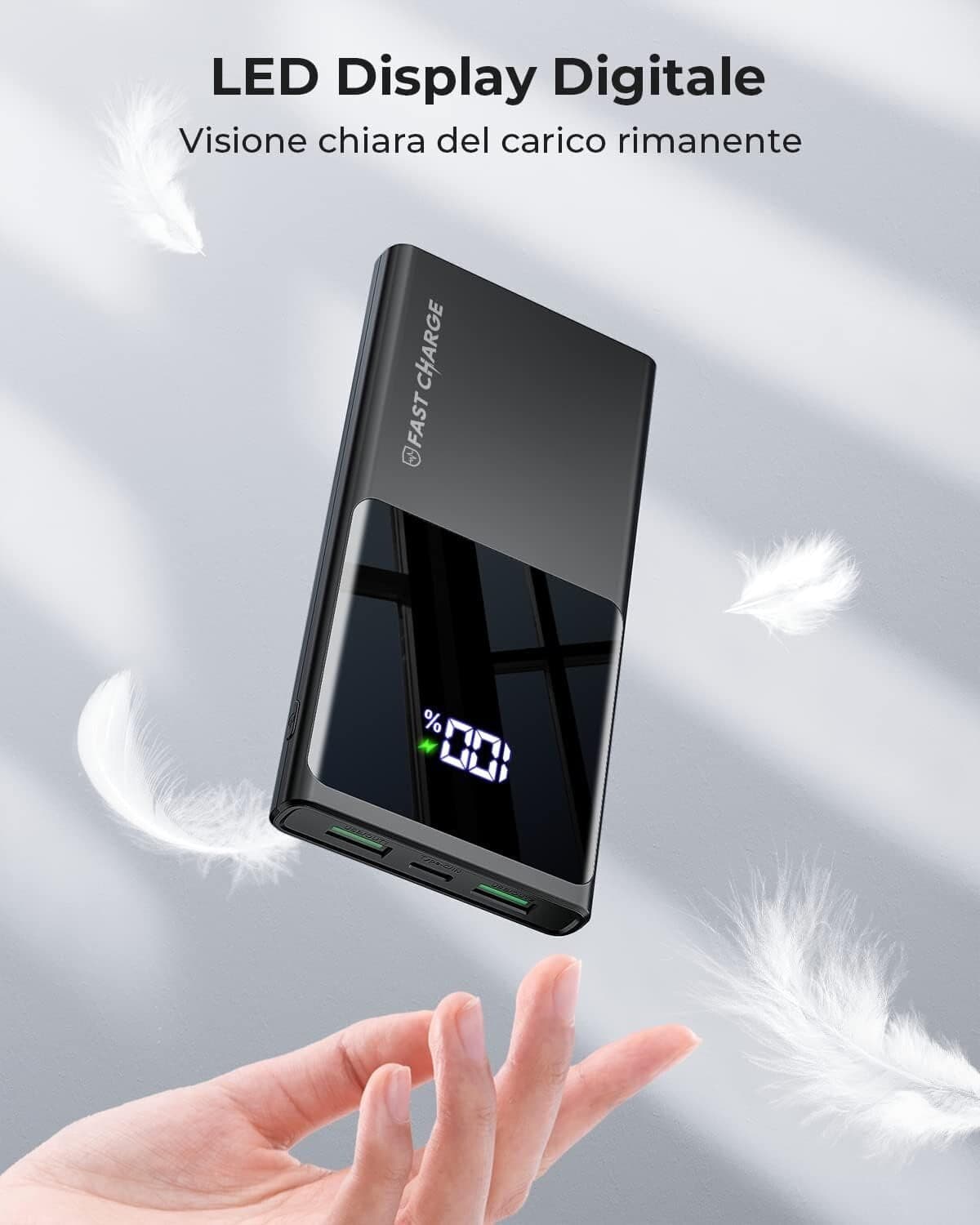 Power Bank 10500mAh Ultra Sottile & Leggero Caricatore Portatile con 3 Uscite in Caricabatterie portatile CL Store - Battipaglia, commercioVirtuoso.it