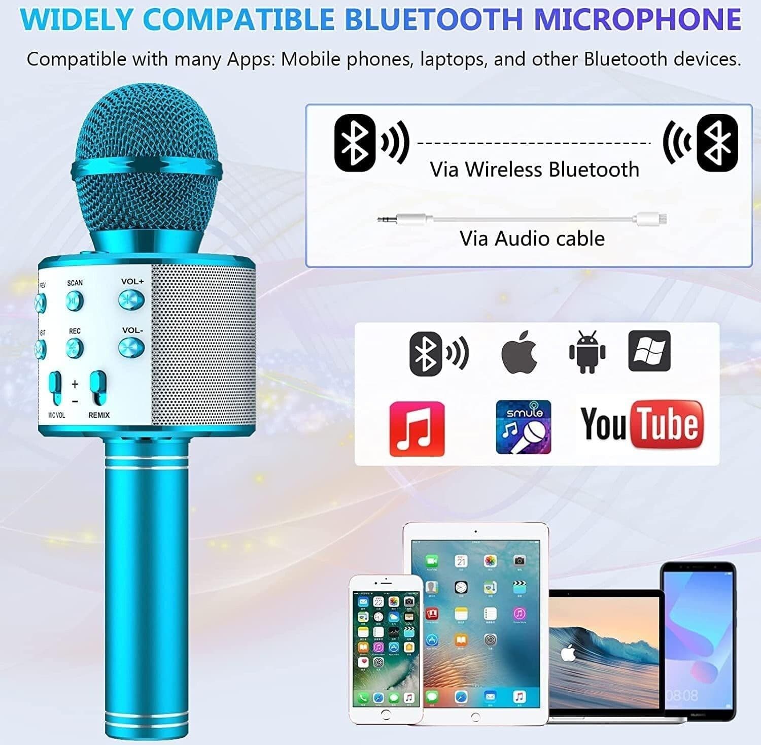 Microfono Karaoke Bluetooth Wireless per Bambini in Console Karaoke CL Store - Battipaglia, commercioVirtuoso.it