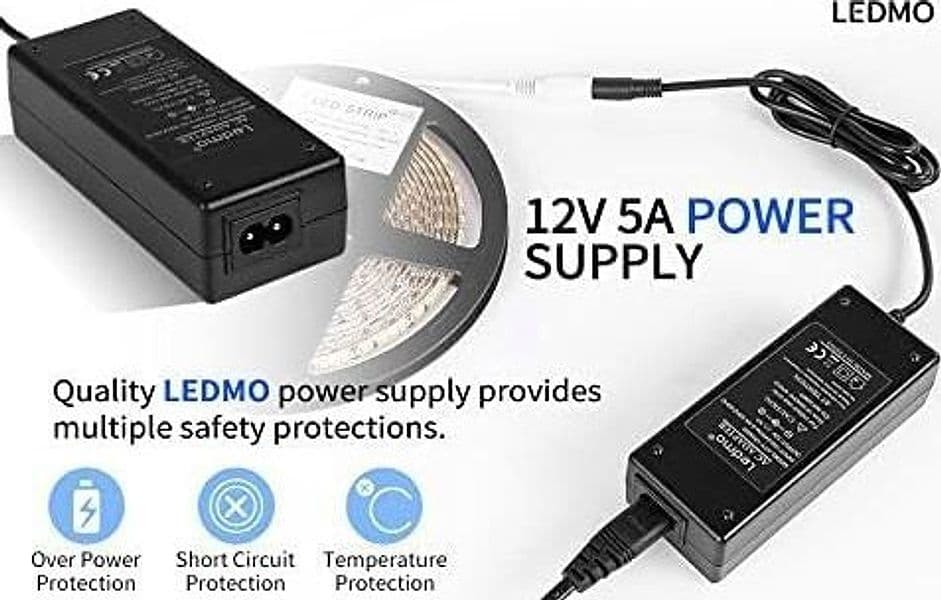 Alimentatore LEDMO 3 Pezzi 12V 5A Trasformatore 60W, Alimentatore 12v 5a Per Spi in Trasformatori a bassa intensità CL Store - Battipaglia, commercioVirtuoso.it