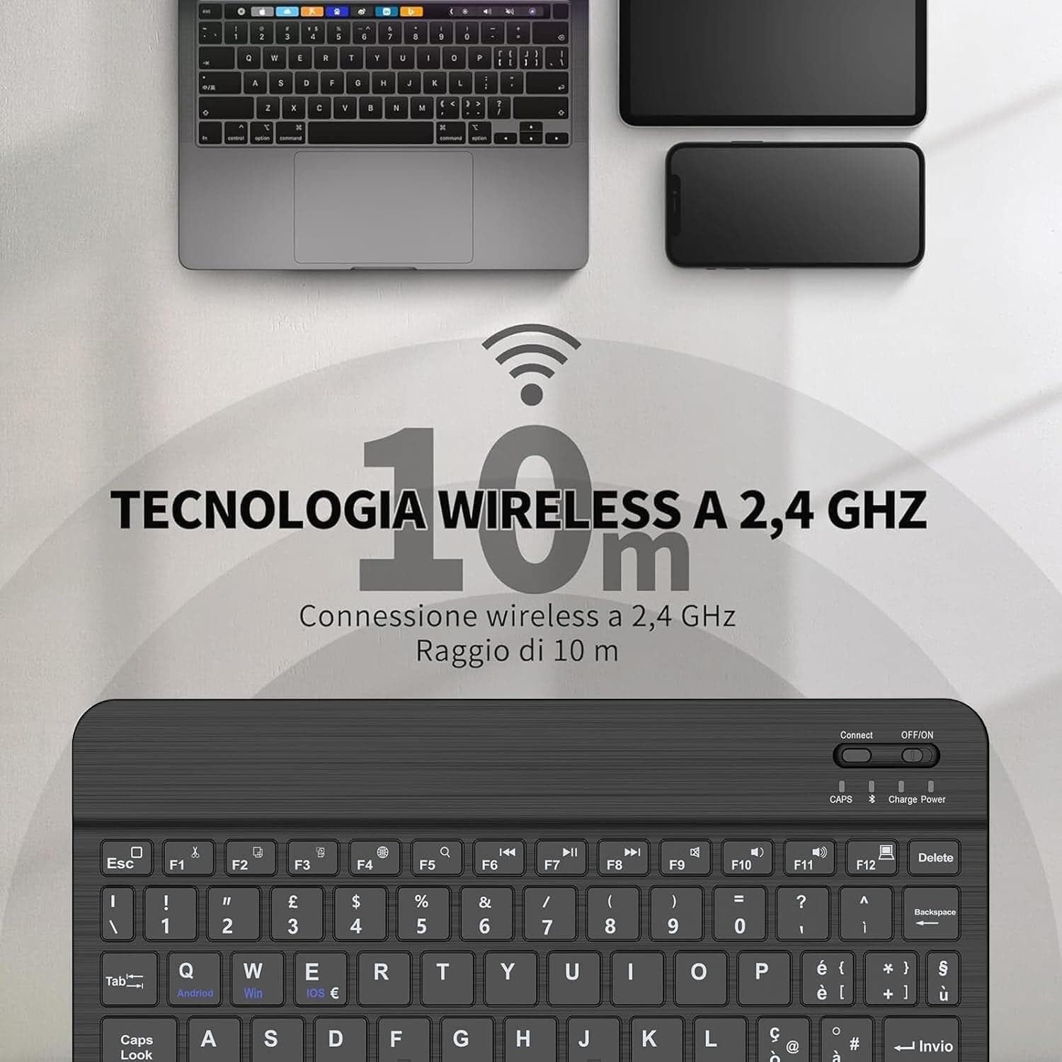 WAVATA Tastiera Bluetooth Wireless Portatile da 10 Pollici ricaricabile in  CL Store - Battipaglia, commercioVirtuoso.it