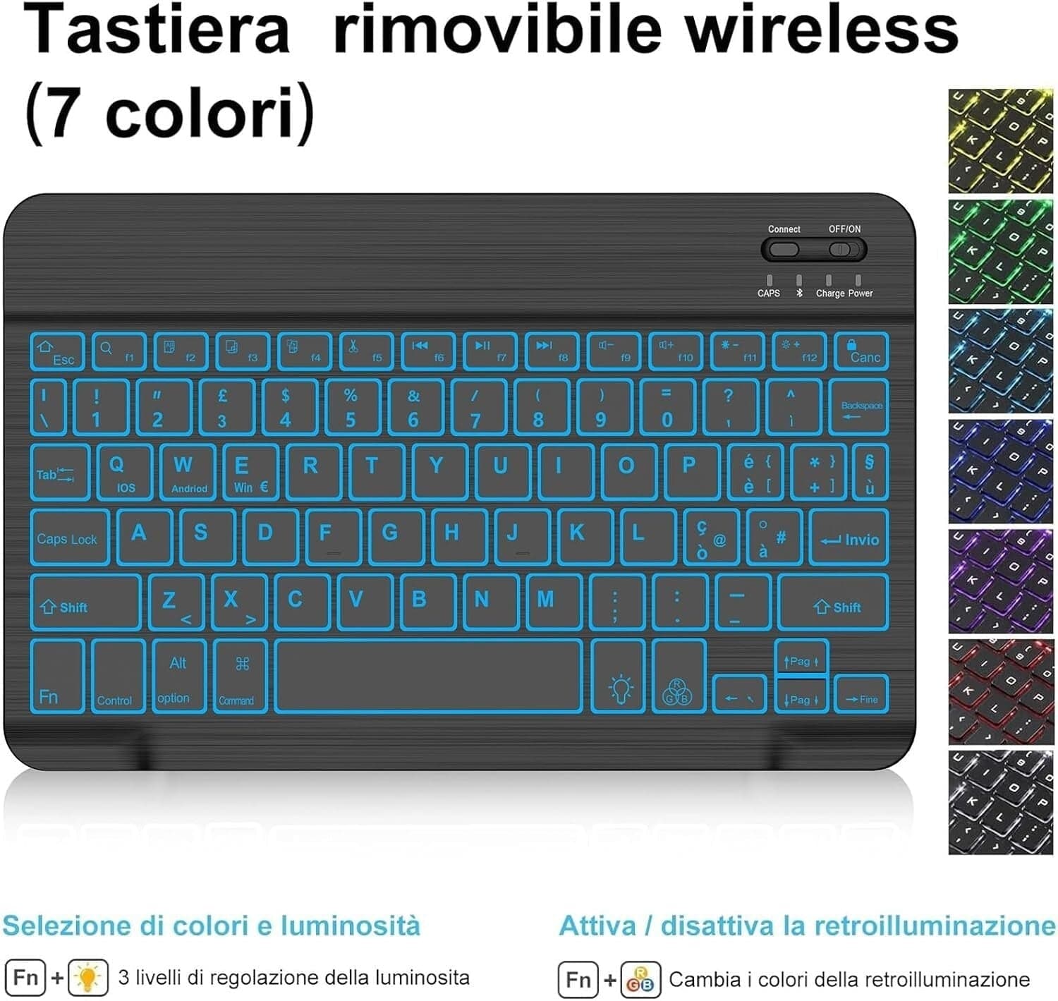 WAVATA Tastiera Bluetooth Wireless Portatile da 10 Pollici ricaricabile in  CL Store - Battipaglia, commercioVirtuoso.it