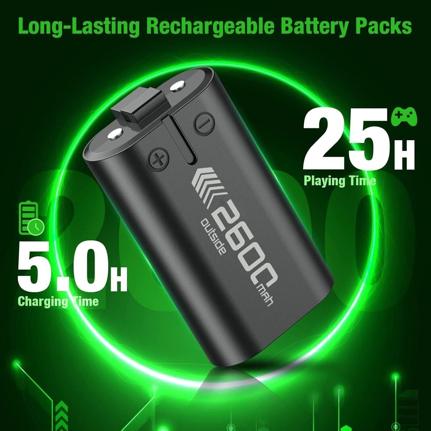 Batteria ricaricabile ad alta capacità compatibile con controller Xbox One S/X, in Kit di batterie e caricatore CL Store - Battipaglia, commercioVirtuoso.it