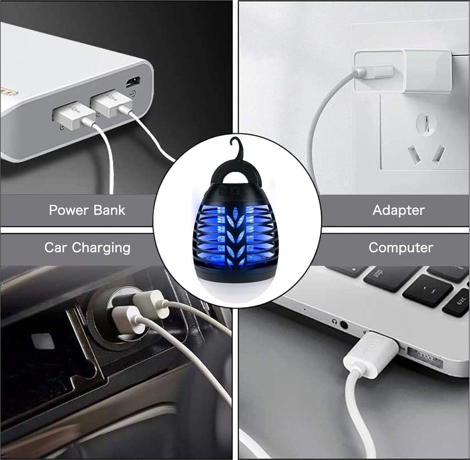 Lampada antizanzare campeggio per esterni con batteria ricaricabile USB 2 in 1 in Zanzariere elettriche CL Store - Battipaglia, commercioVirtuoso.it