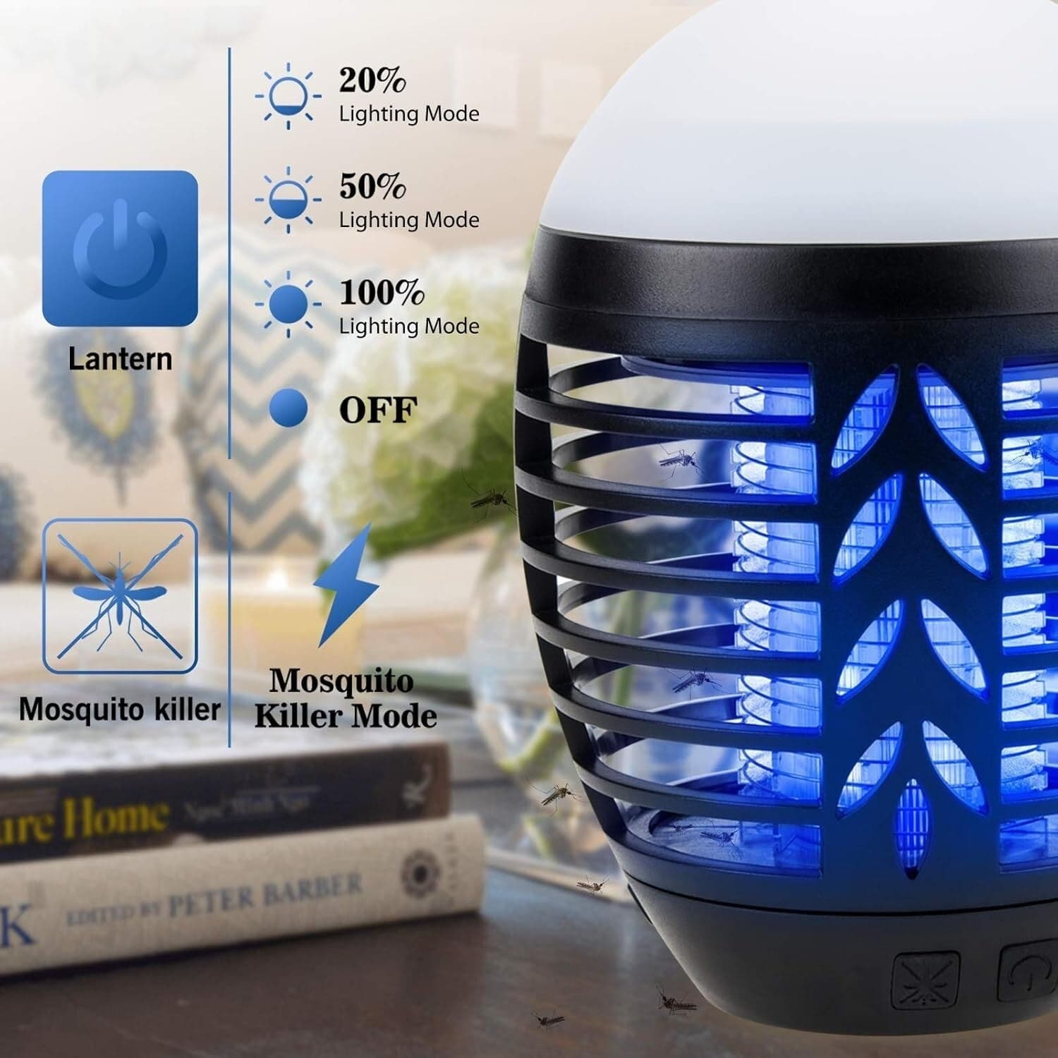 Lampada antizanzare campeggio per esterni con batteria ricaricabile USB 2 in 1 in Zanzariere elettriche CL Store - Battipaglia, commercioVirtuoso.it