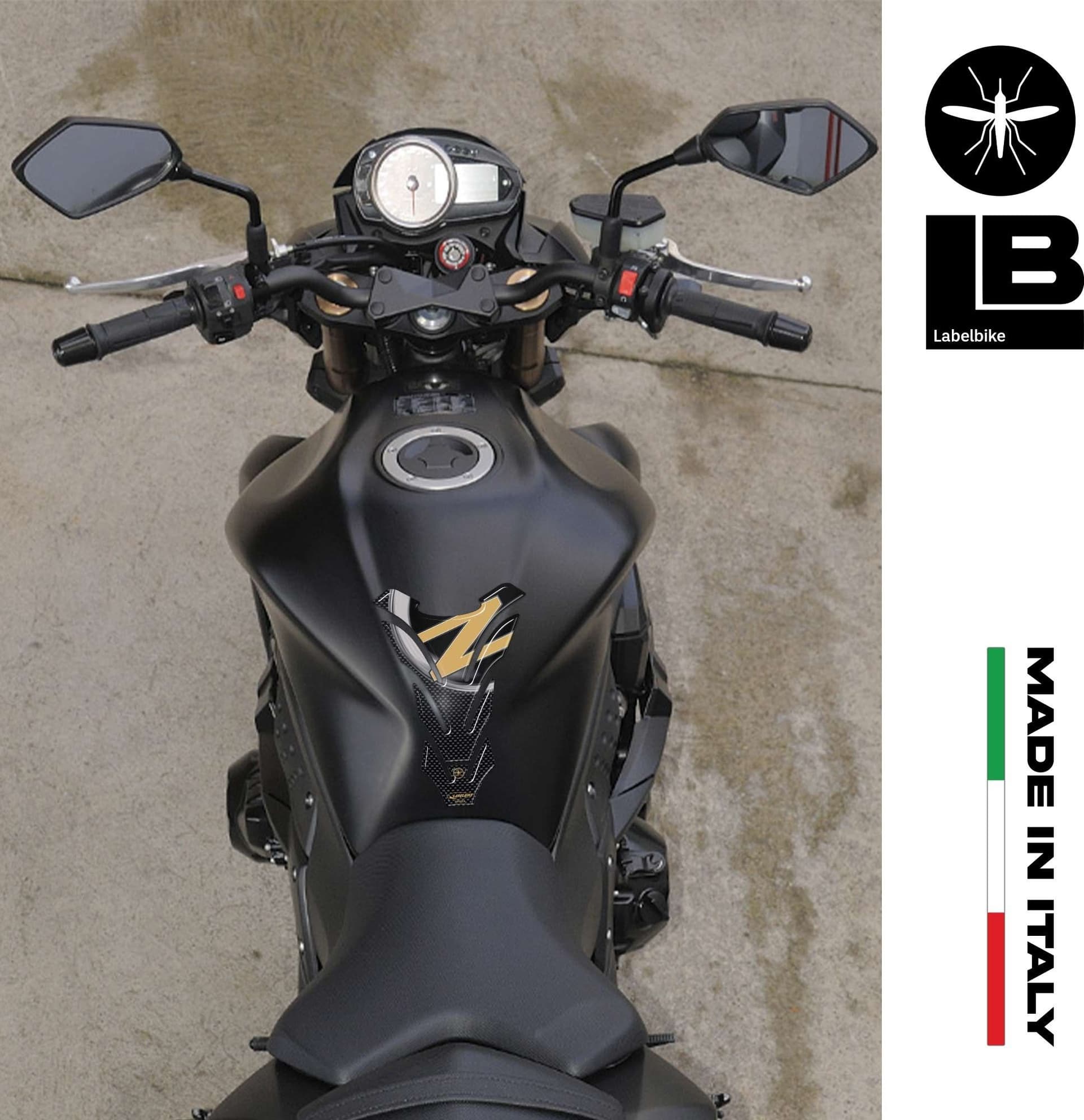 PARASERBATOIO STICKER 3D SERBATOIO compatibile per MOTO KAWASAKI Z750 Z1000 oro in Paraserbatoio LabelBike - Bibbiano, commercioVirtuoso.it