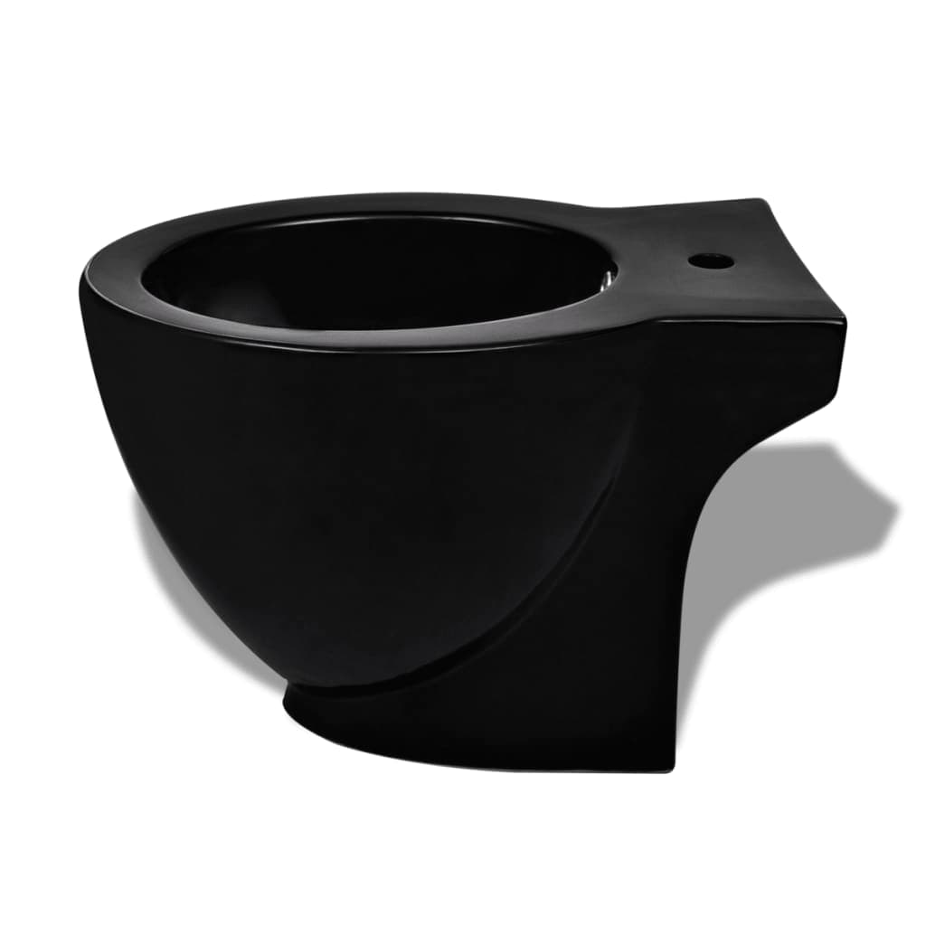Bidè da Bagno Rotondo in Ceramica Alta Qualità con Piede Nero Design Moderno in Bidet Esplodia - Napoli, commercioVirtuoso.it