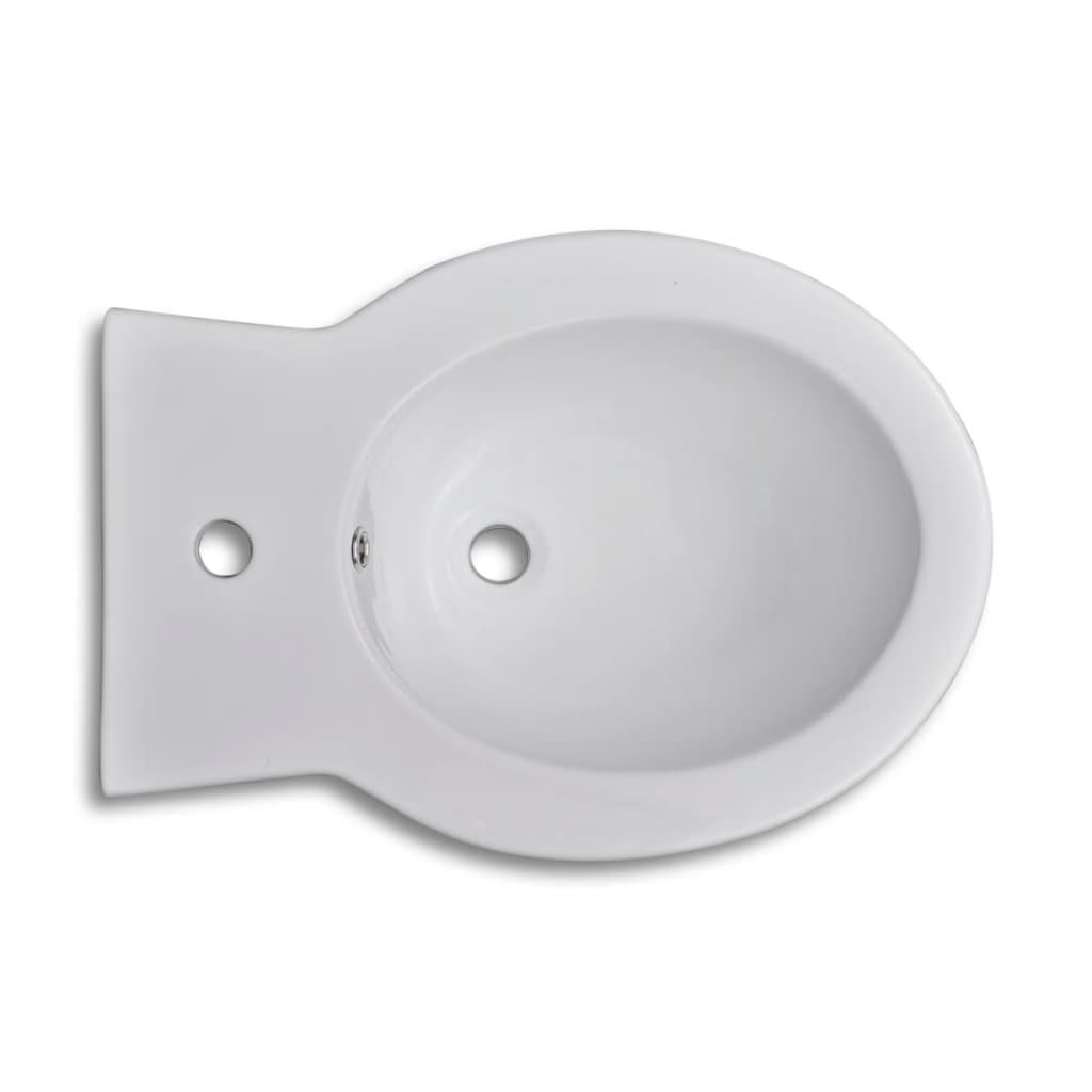 Bidè da Bagno Rotondo in Ceramica Alta Qualità con Piede Bianco Design Moderno in Bidet Esplodia - Napoli, commercioVirtuoso.it