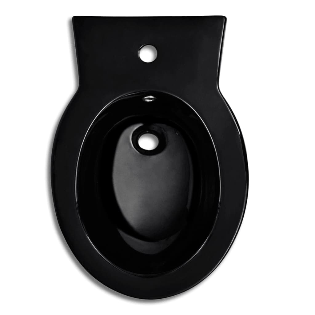 Bidè da Bagno Rotondo in Ceramica Alta Qualità con Piede Nero Design Moderno in Bidet Esplodia - Napoli, commercioVirtuoso.it