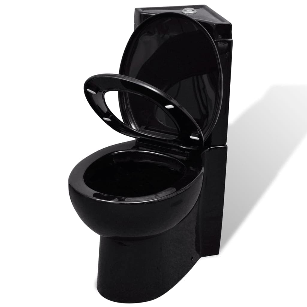 Vaso WC in Ceramica Sanitario da Bagno ad Angolo Colore Nero Chiusura Soft in Vasi WC Esplodia - Napoli, commercioVirtuoso.it