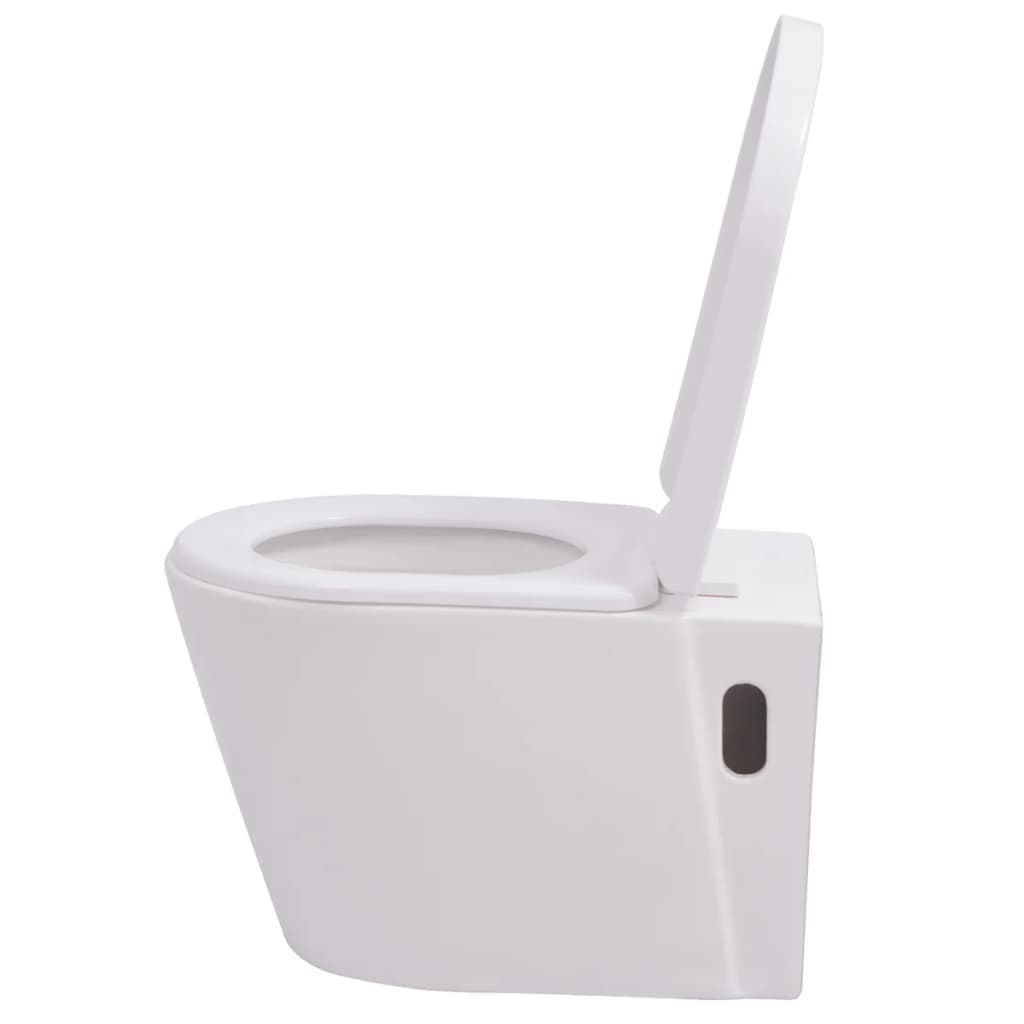WC a Muro con Sciacquone Nascosto in Ceramica Bianco 56 x 36 x 34 cm in Vasi WC Esplodia - Napoli, commercioVirtuoso.it
