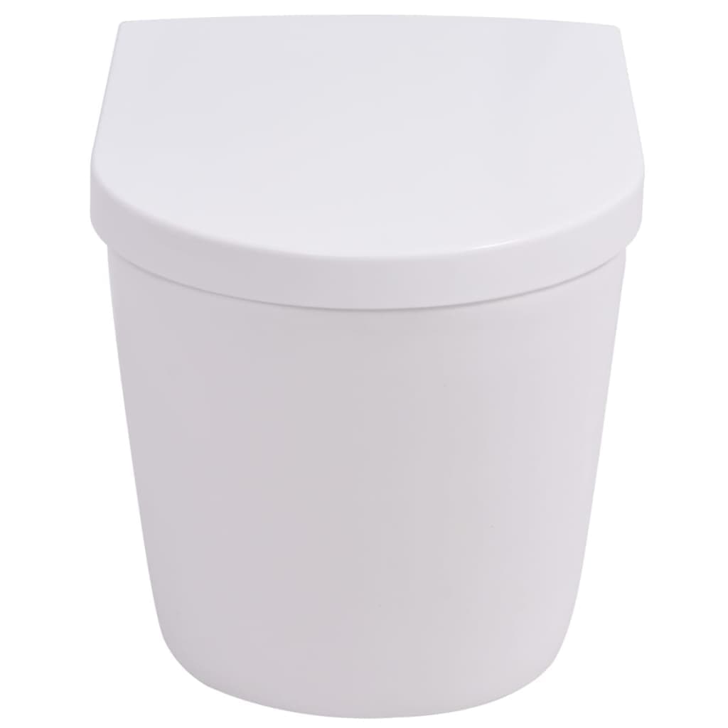 Toilette WC Sospeso in Ceramica Colore Bianco Chiusura Ammortizzata 56x36x34 cm in Vasi WC Esplodia - Napoli, commercioVirtuoso.it