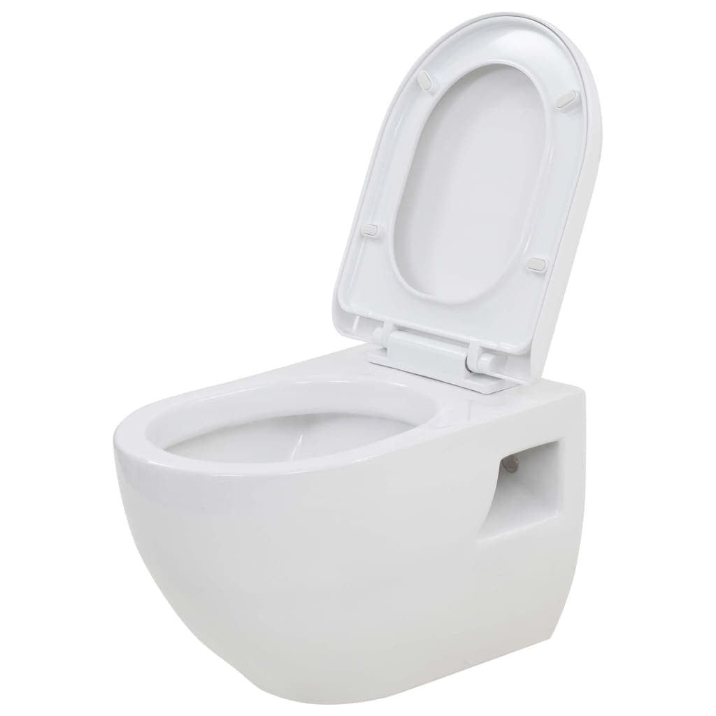 Toilette WC Bagno Sospeso con Sciacquone Alto Nascosto in Ceramica Colore Bianco in Toilette a un pezzo Esplodia - Napoli, commercioVirtuoso.it