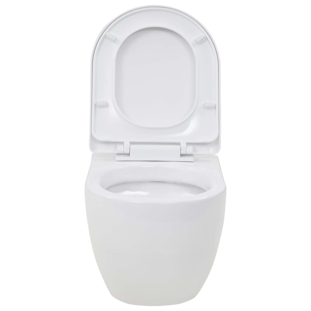 Toilette WC Bagno Sospeso con Sciacquone Alto Nascosto in Ceramica Colore Bianco in Toilette a un pezzo Esplodia - Napoli, commercioVirtuoso.it