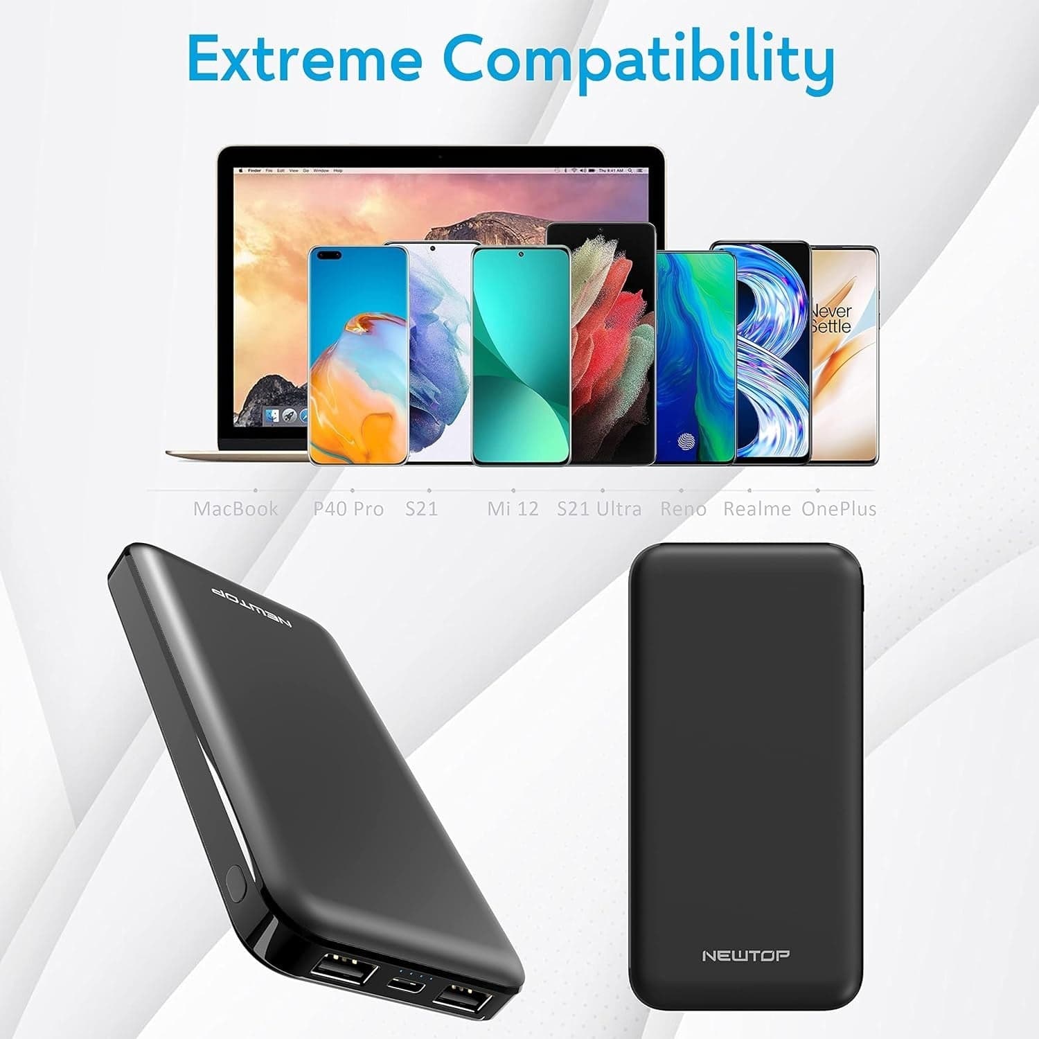 Caricabatterie power bank portatile universale 10000 mAh NEWTOP PB30 in Caricabatterie portatile CL Store - Battipaglia, commercioVirtuoso.it
