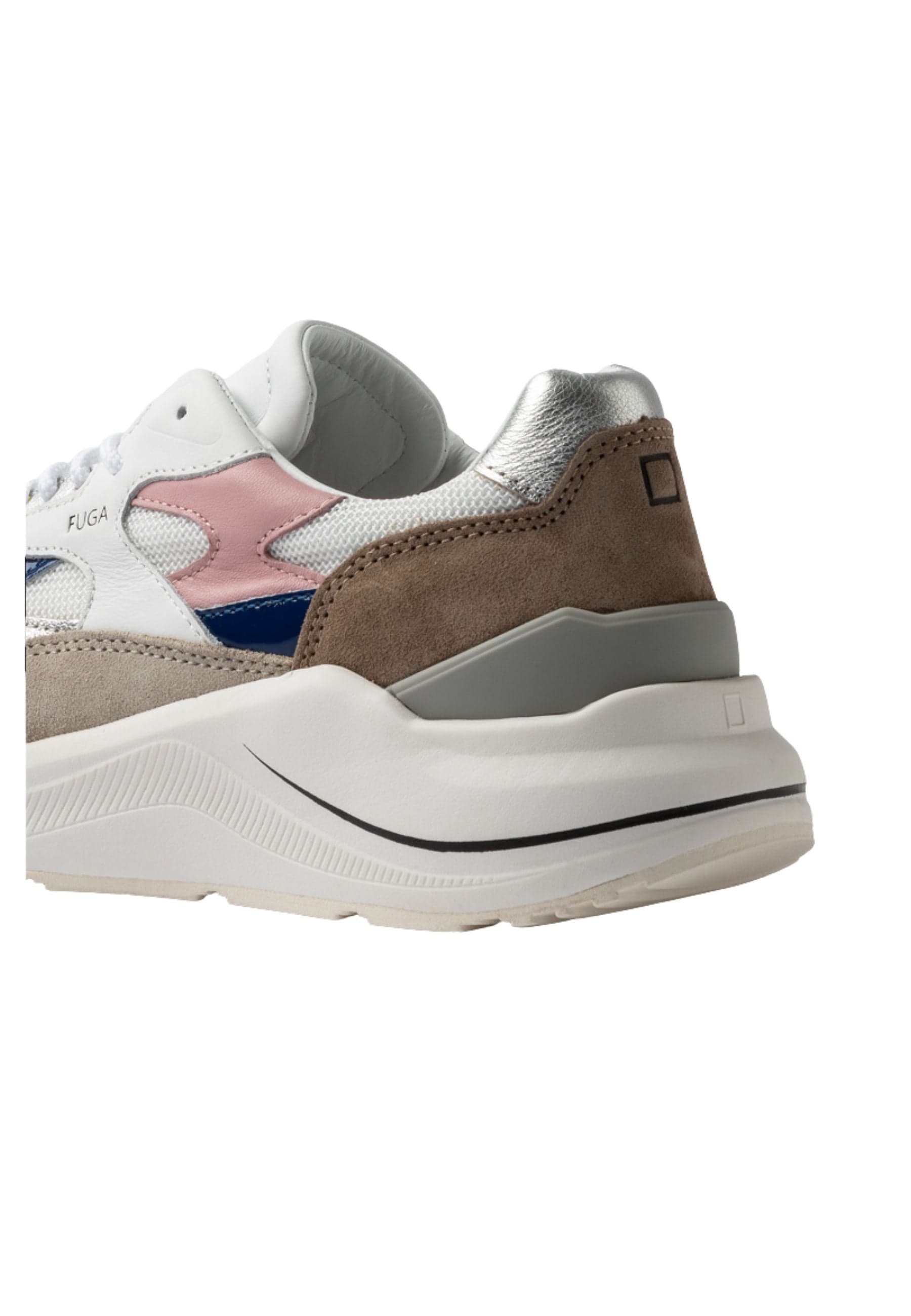 D.A.T.E. Sneaker Donna DATE fuga white beige white beige da donna in Scarpe da corsa su strada Drestige - Casamassima, commercioVirtuoso.it