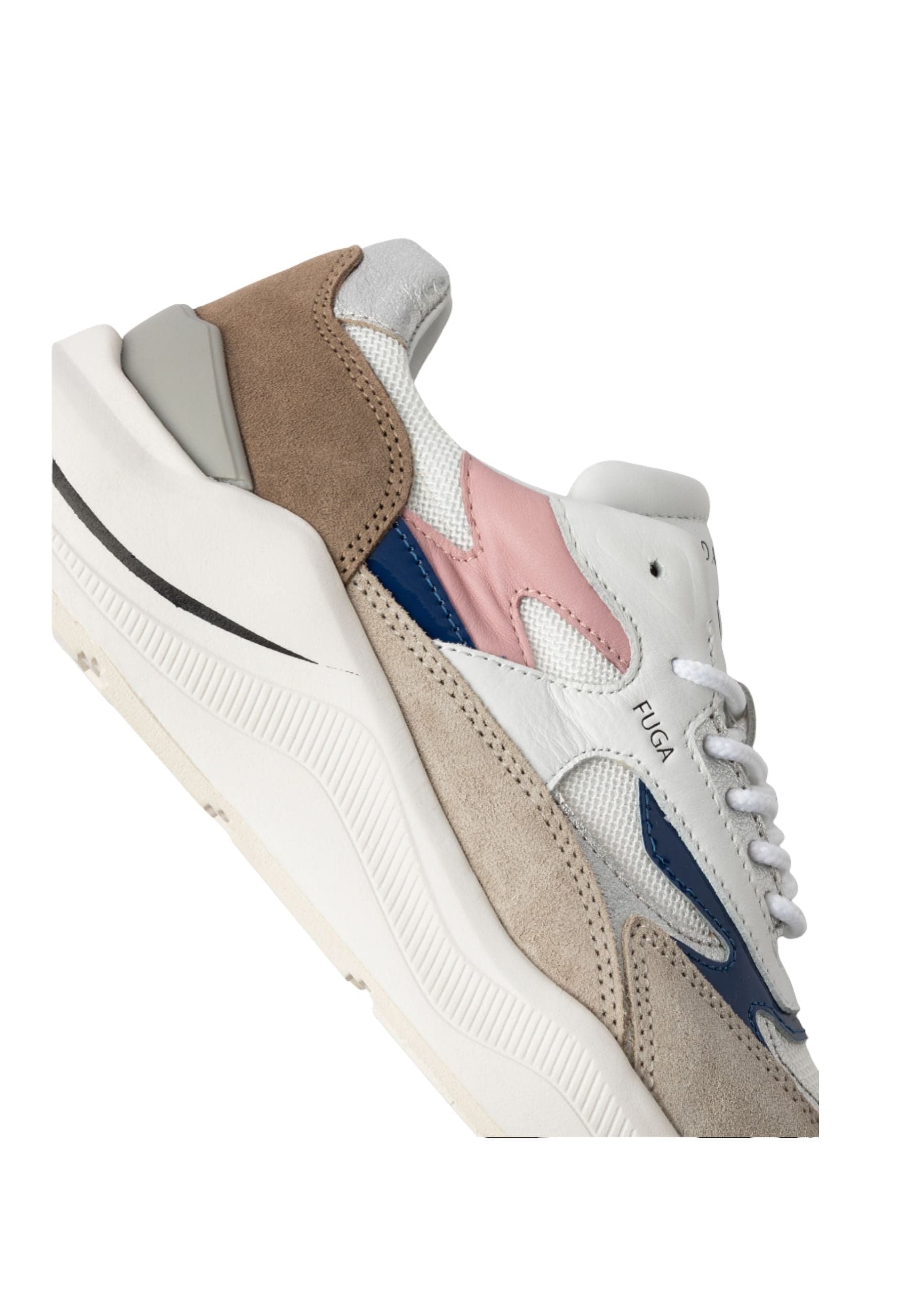 D.A.T.E. Sneaker Donna DATE fuga white beige white beige da donna in Scarpe da corsa su strada Drestige - Casamassima, commercioVirtuoso.it