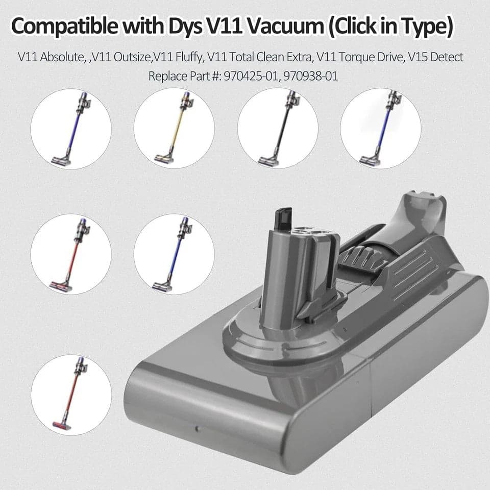 Batteria sostitutiva ad alta capacità V11 compatibile con Dyson V11 8000mah in Batterie per aspirapolvere CL Store - Battipaglia, commercioVirtuoso.it