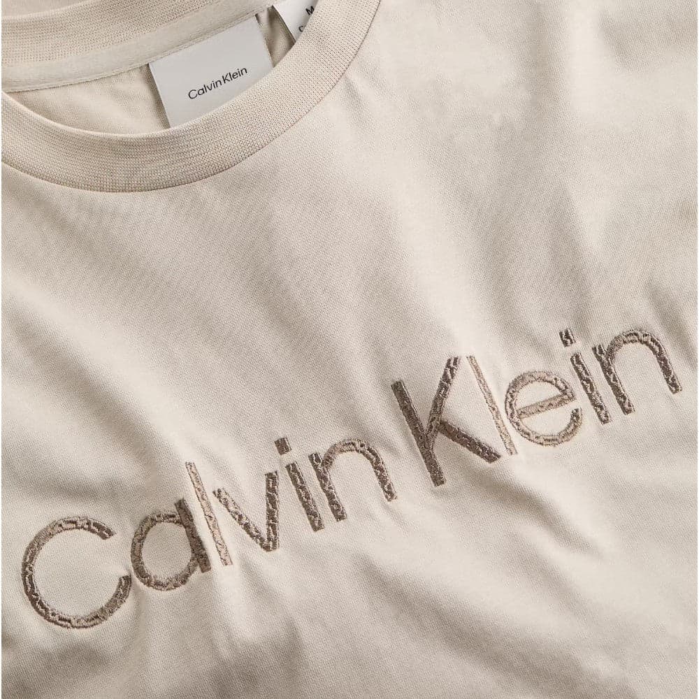 Calvin Klein t-shirt beige logo Calvin Klein texture K10K114169PDV T-shirt Calvin Klein