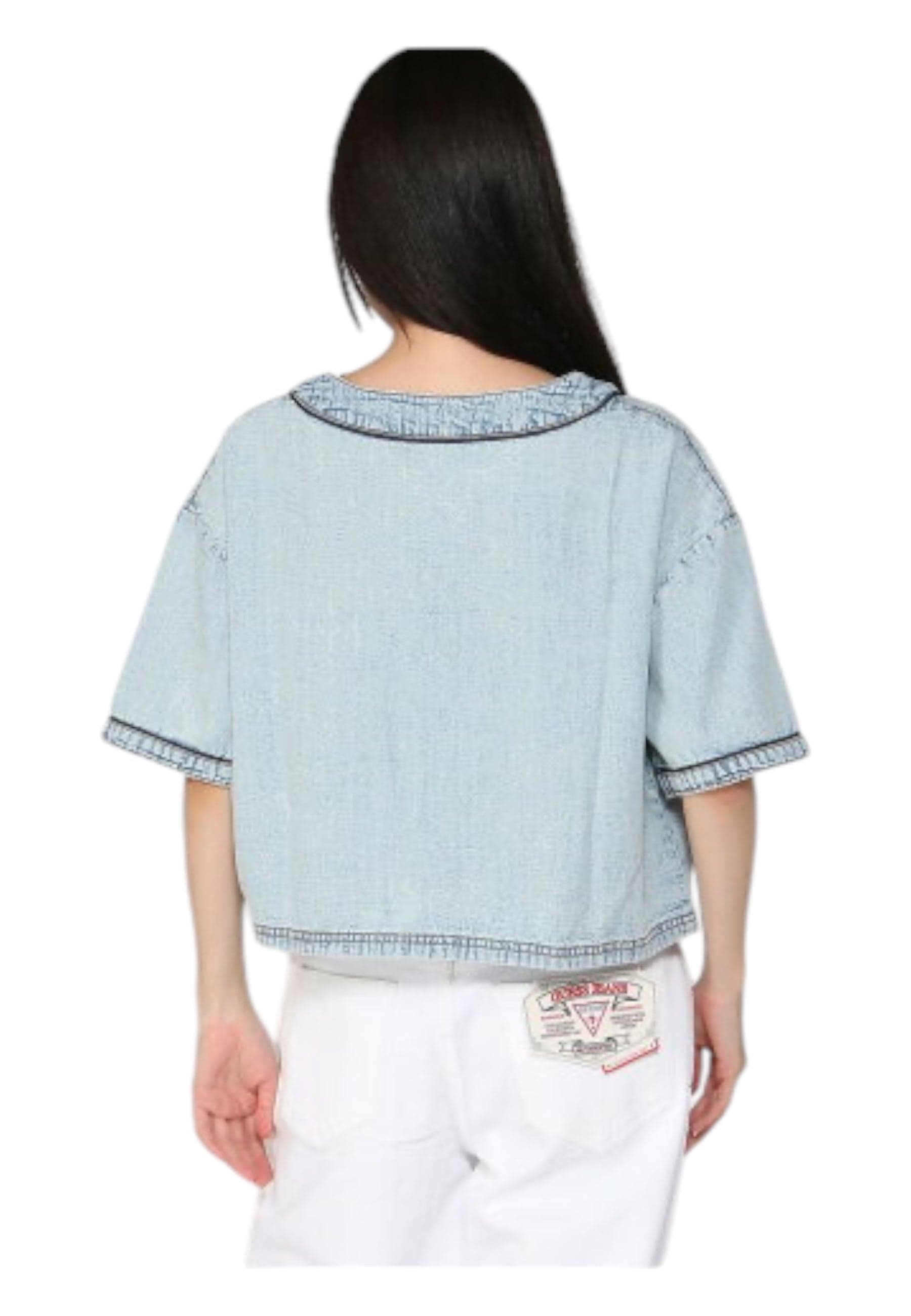 GUESS JEANS Camicia Donna Guess Jeans Jeans Regular Fit da donna in Bluse e camicie Drestige - Casamassima, commercioVirtuoso.it