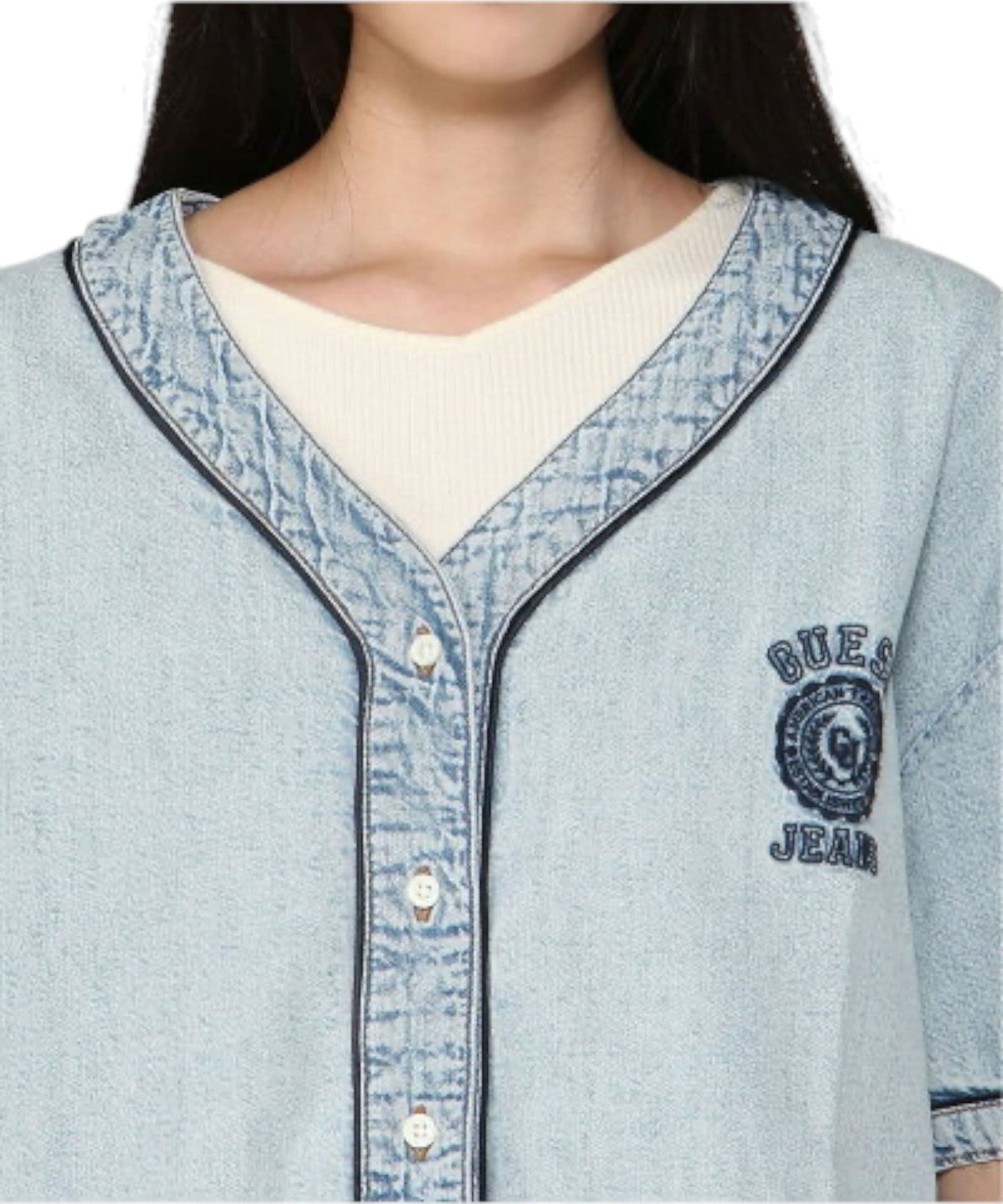 GUESS JEANS Camicia Donna Guess Jeans Jeans Regular Fit da donna in Bluse e camicie Drestige - Casamassima, commercioVirtuoso.it