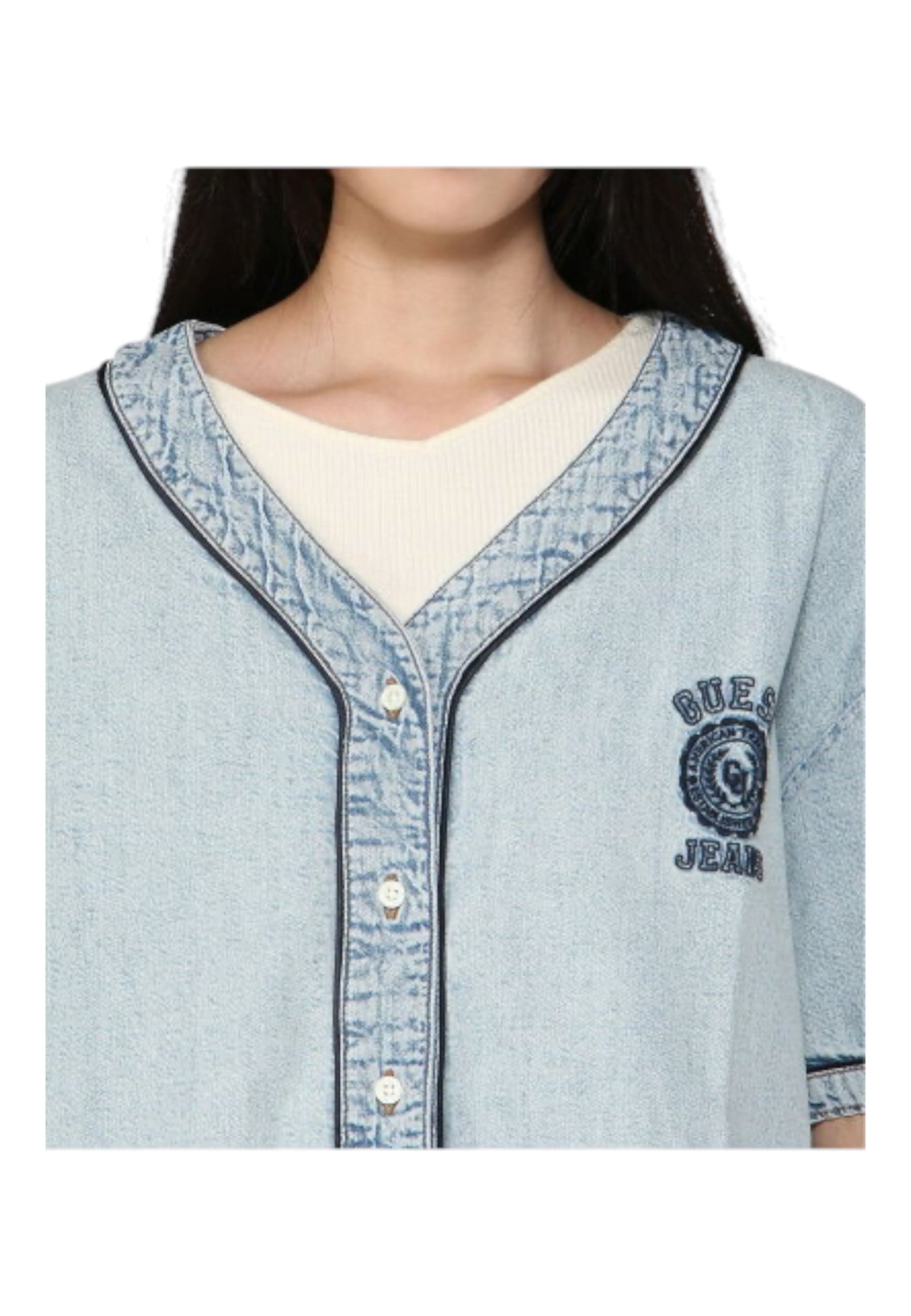 GUESS JEANS Camicia Donna Guess Jeans Jeans Regular Fit da donna in Bluse e camicie Drestige - Casamassima, commercioVirtuoso.it