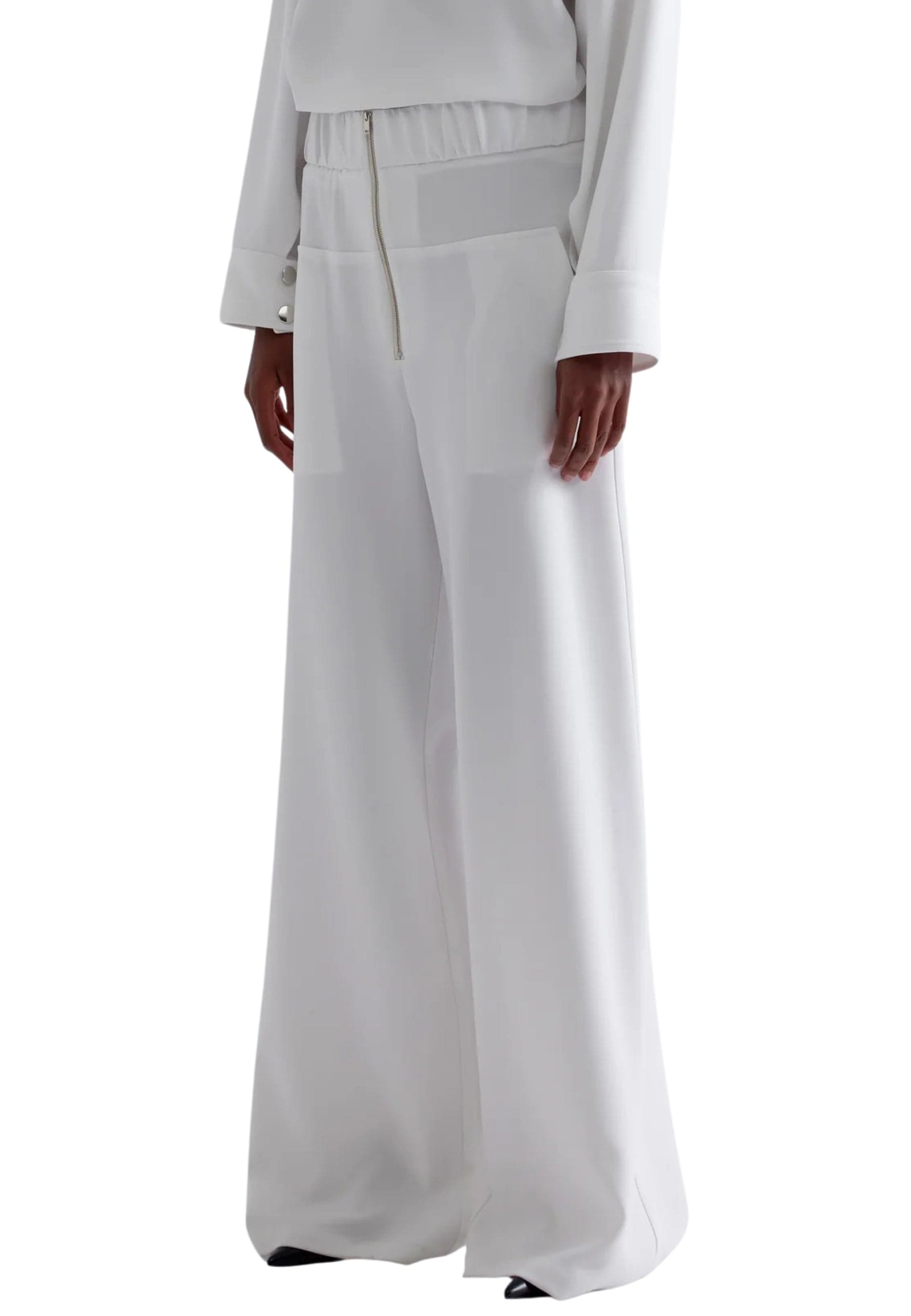 ERIKA CAVALLINI PANTALONE ARIETE Donna zip argento da donna in Pantaloni Drestige - Casamassima, commercioVirtuoso.it