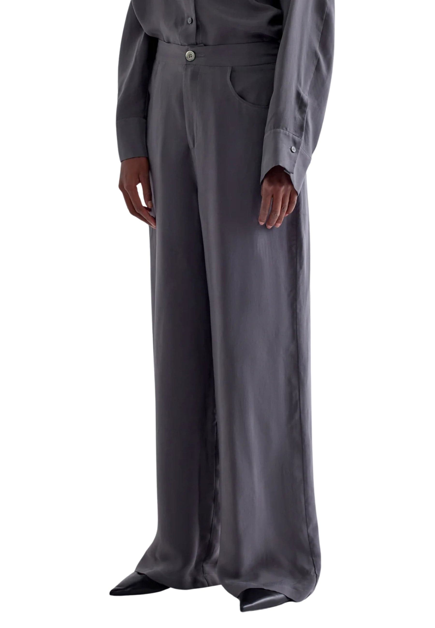 ERIKA CAVALLINI PANTALONE CAMILLO Donna in cupro da donna in Pantaloni Drestige - Casamassima, commercioVirtuoso.it