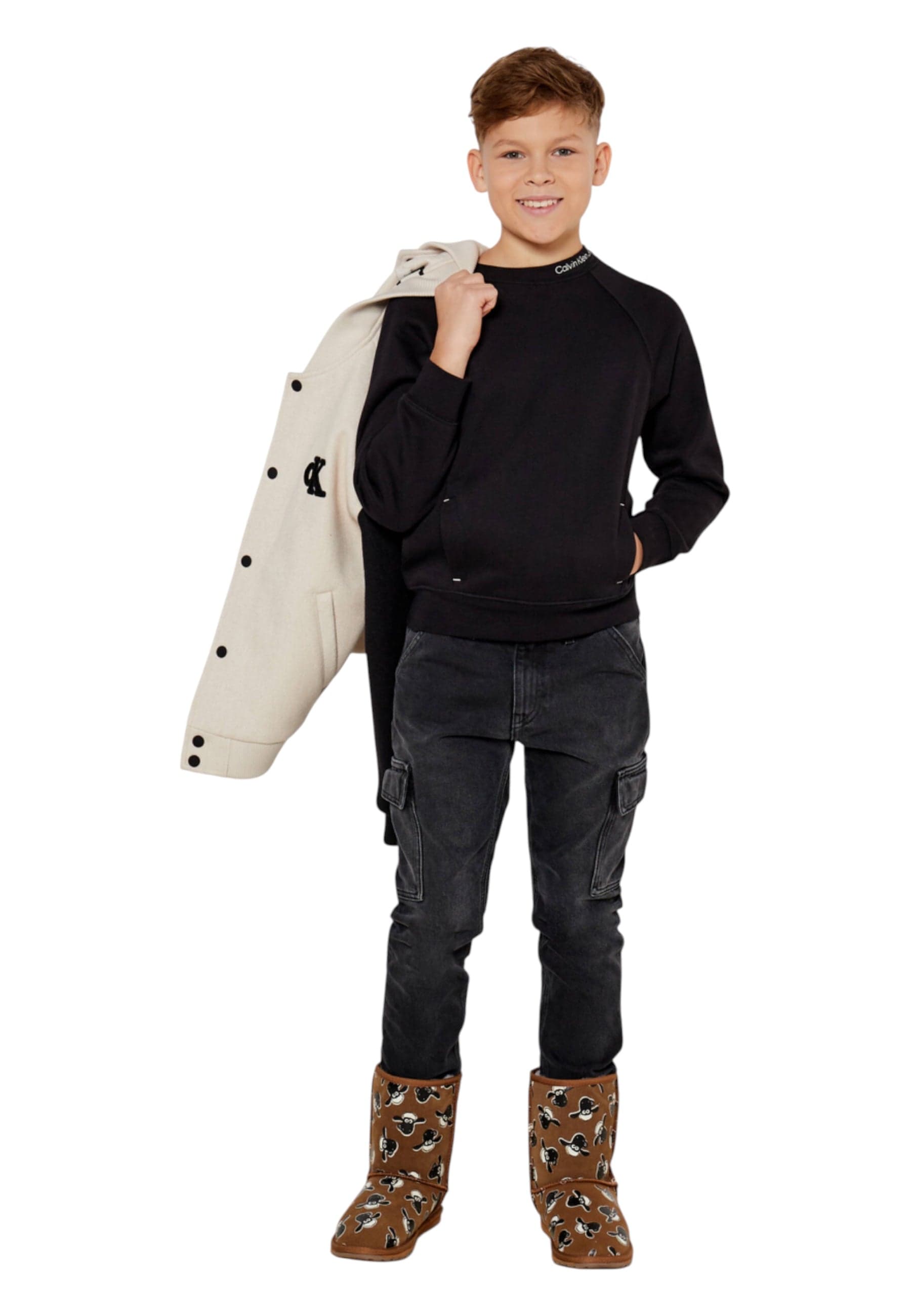 calvin klein Felpa girocollo Bambino unisex Calvin Klein da bambino in Felpe senza cappuccio Drestige - Casamassima, commercioVirtuoso.it