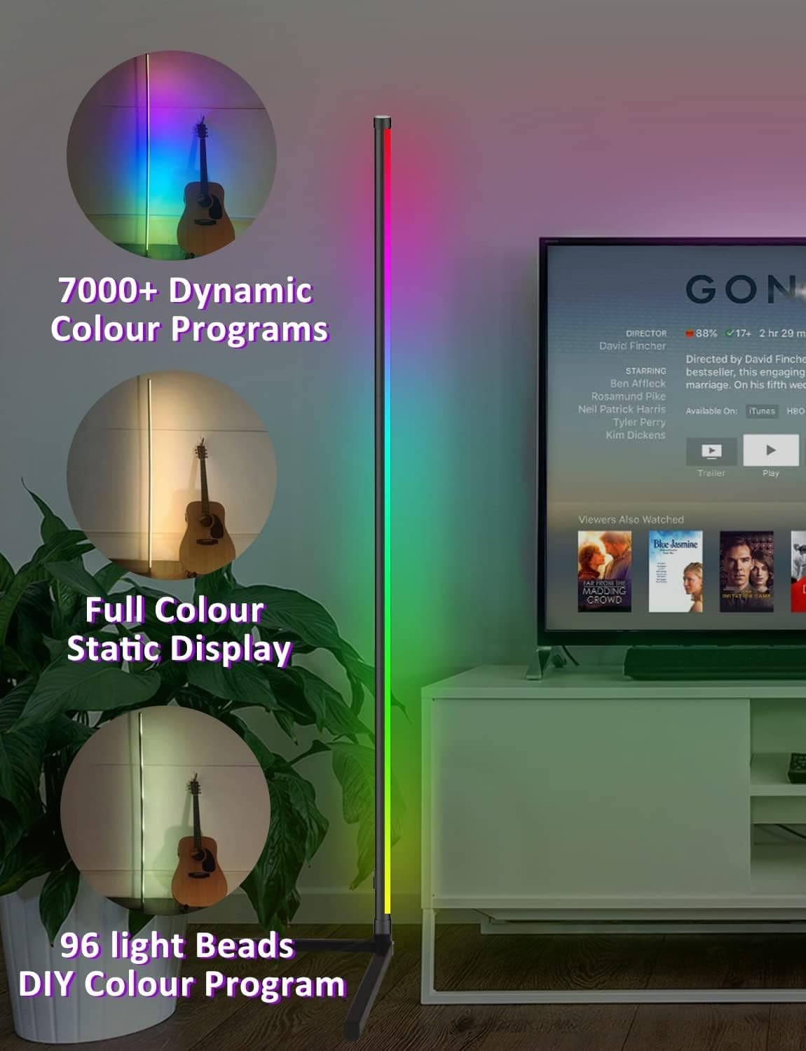 Lampada da Terra LED, 153cm Piantana RGB Dimmerabile, 20 Milioni di Colori Music in Lampade da terra CL Store - Battipaglia, commercioVirtuoso.it