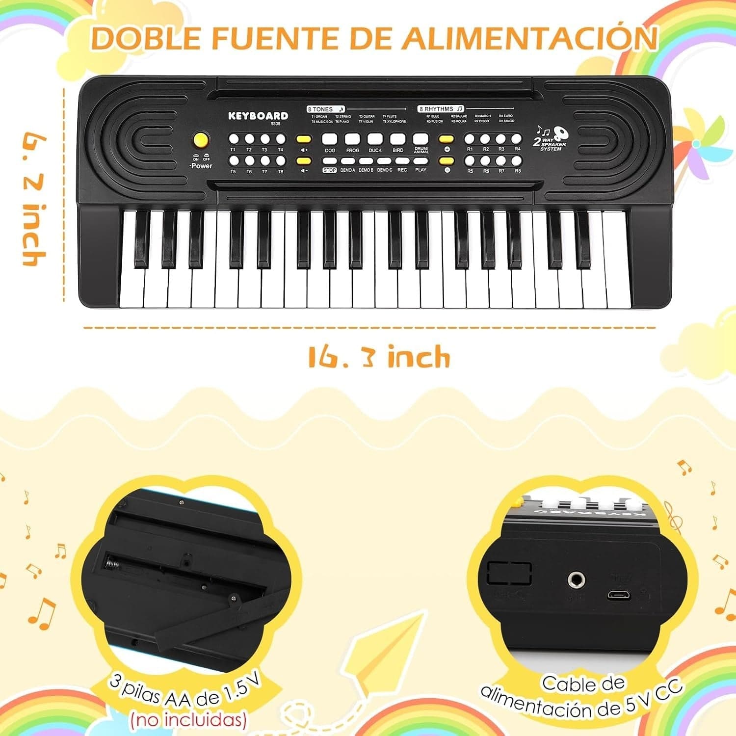 Pianola Bambini per Scuola Multifunzione Tastiera Musicale 37 Tasti con Microfon in Pianoforti e tastiere CL Store - Battipaglia, commercioVirtuoso.it