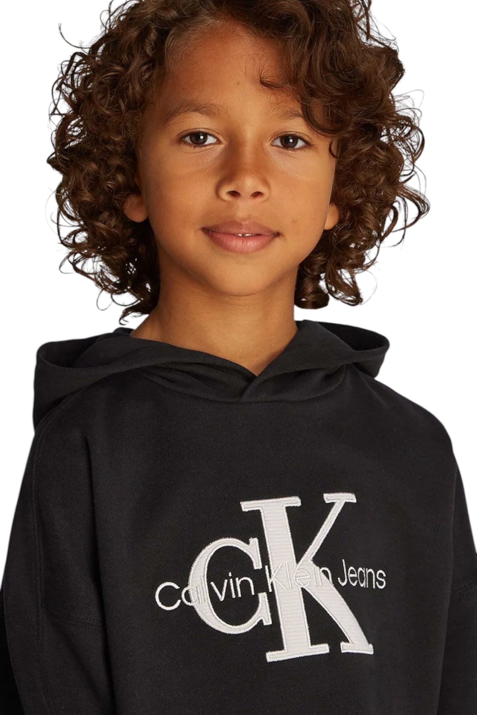 calvin klein Felpa con cappuccio Bambino unisex Calvin Klein da bambino in Felpe con cappuccio Drestige - Casamassima, commercioVirtuoso.it