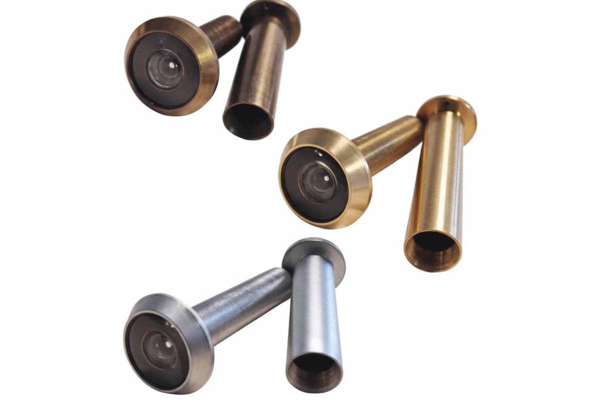 Spioncino Tondo in Ottone Ee ¸ 16 MM,.60 110, 200°, Bronzato (12930 3 Pezzi