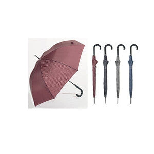 Ombrello Automatico Lungo Unisex Rigato Assortito 12 Pezzi