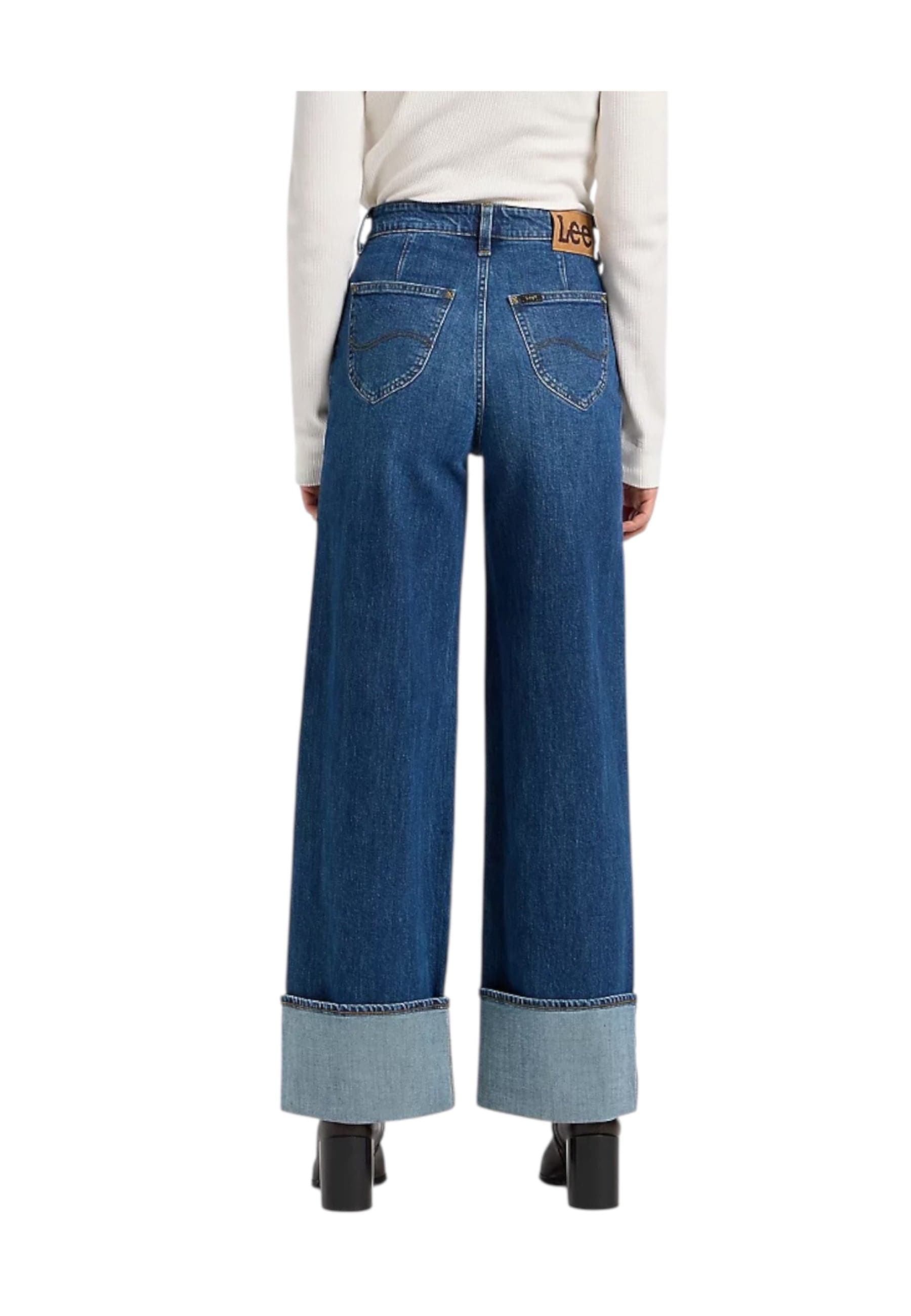 LEE JEANS Jeans wide leg Donna con piegone da donna in Jeans Drestige - Casamassima, commercioVirtuoso.it