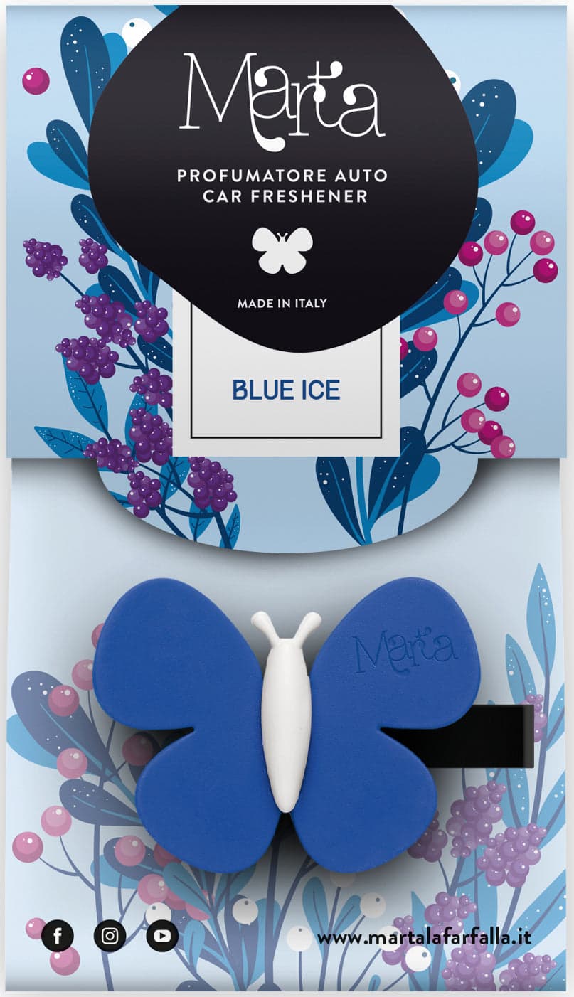 Profumatore Auto ''Marta La Farfalla'' Blue Ice Fra Ber