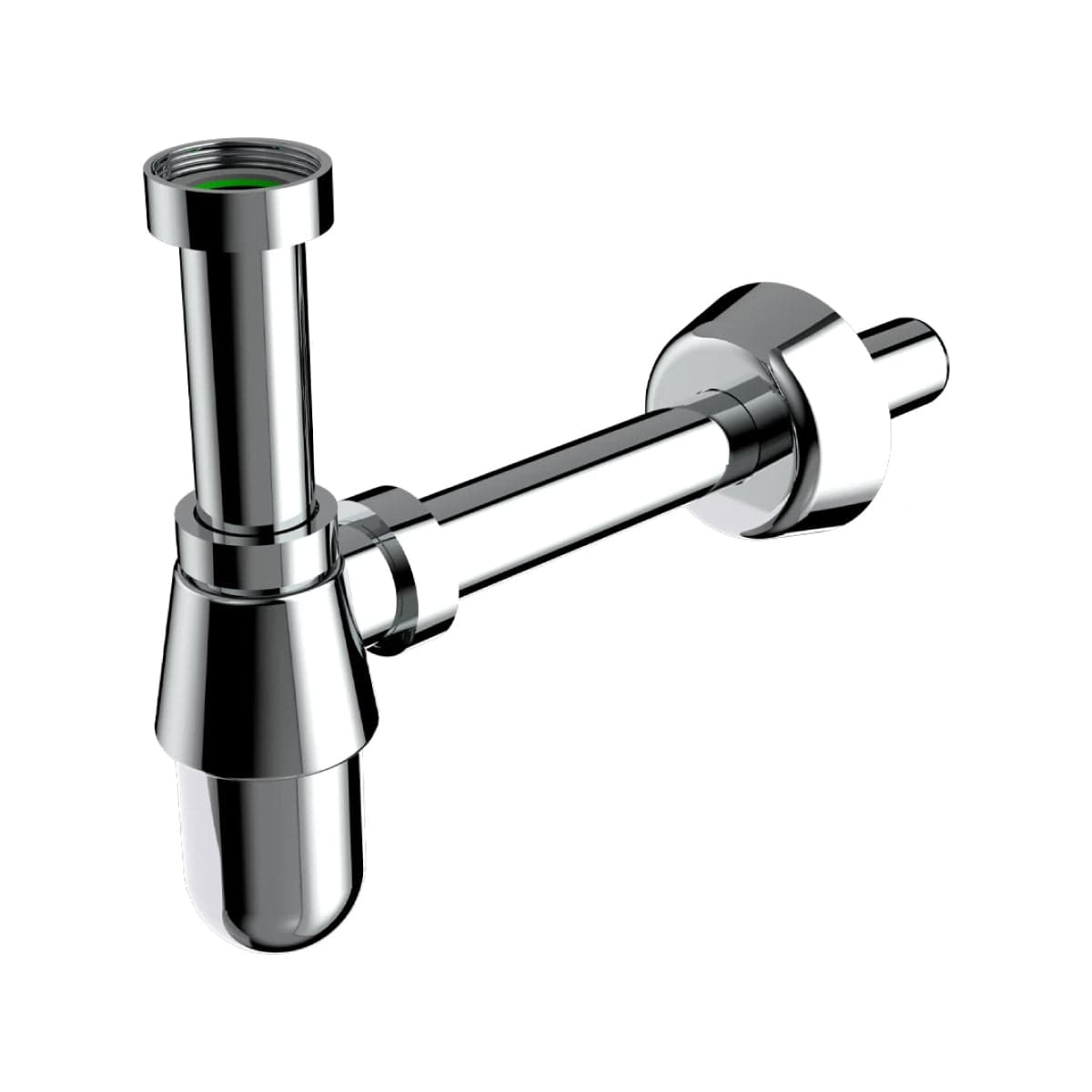 Sifone Scarico A Bottiglia In Abs Cromato Senza Piletta Con Cartuccia Ispezionabile Modello Thermotr - 1X Ø26X250 Mm - Bon