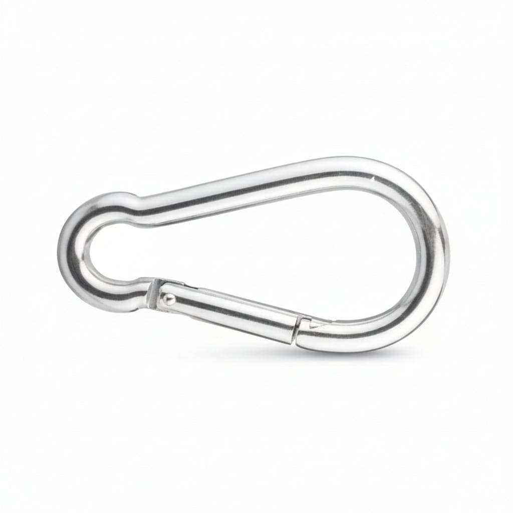 Moschettone da Pompiere Acciaio Nichelato 120 mm Quality 10 Pezzi