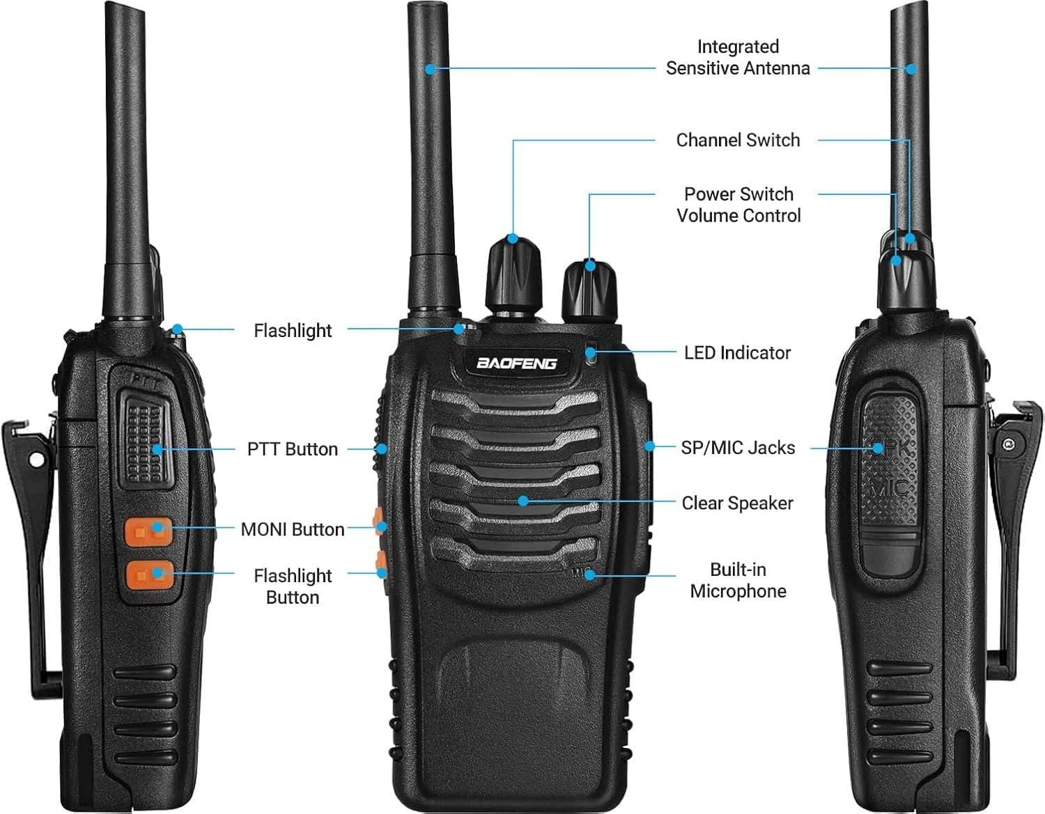 Baofeng Walkie Talkie PMR Radio Ricetrasmittente a lungo raggio Portatile USB in Ricetrasmettitori CL Store - Battipaglia, commercioVirtuoso.it