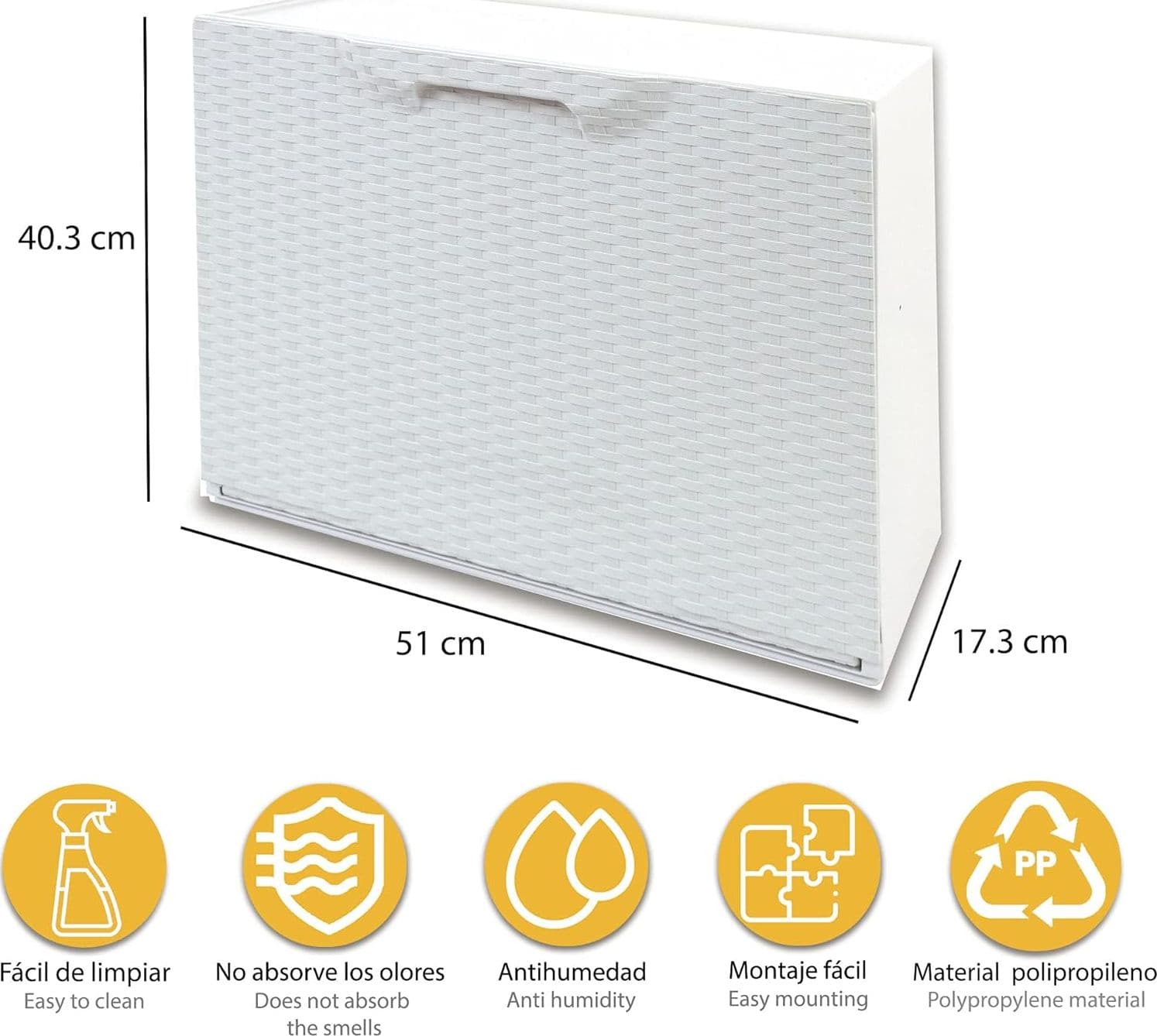 Scarpiera Modulare Rattan In Plastica Bianco Cm 51X17,3 H.Cm 40,1 Agganciabile, Componibile E Incastrabile in Scaffali portascarpe BricoGo - Marano di Napoli, commercioVirtuoso.it