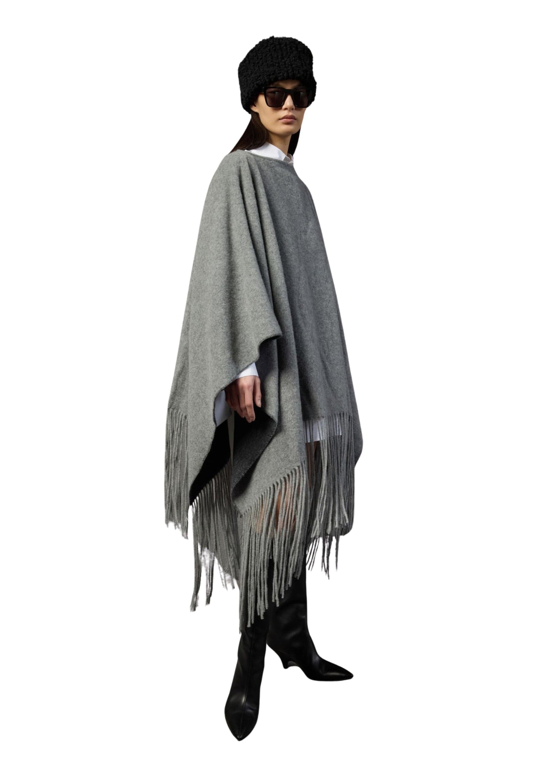 Liviana Conti PONCHO BLANCA Donna frange da donna in Poncho e mantelle fatti a maglia Drestige - Casamassima, commercioVirtuoso.it