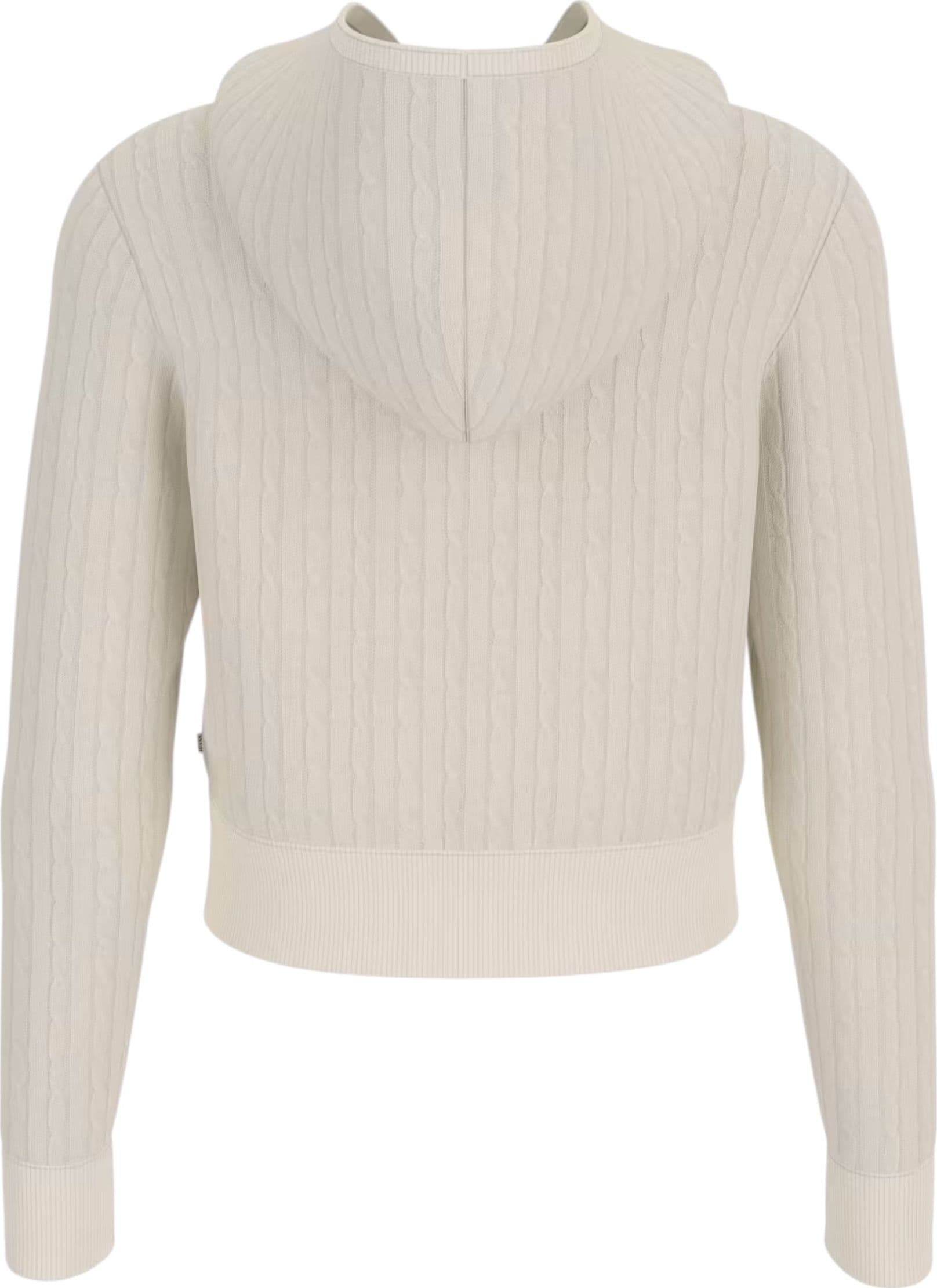 GUESS JEANS Cardigan in maglia a trecce con cappuccio Donna Guess Jeans da donna in Cardigan Drestige - Casamassima, commercioVirtuoso.it