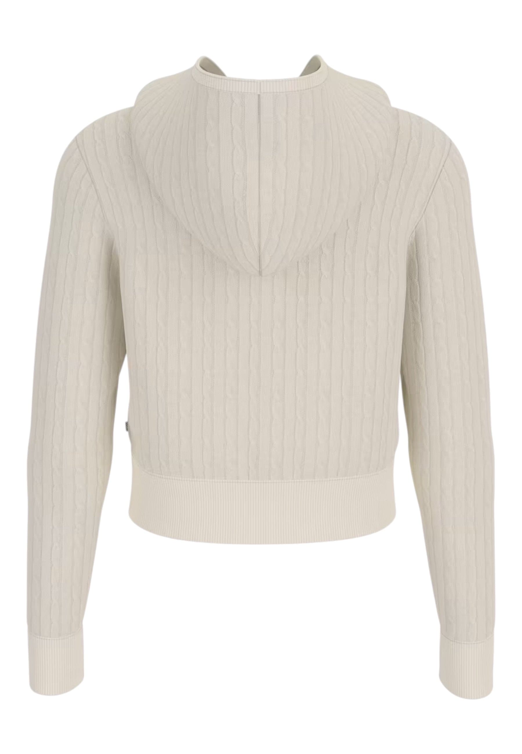 GUESS JEANS Cardigan in maglia a trecce con cappuccio Donna Guess Jeans da donna in Cardigan Drestige - Casamassima, commercioVirtuoso.it