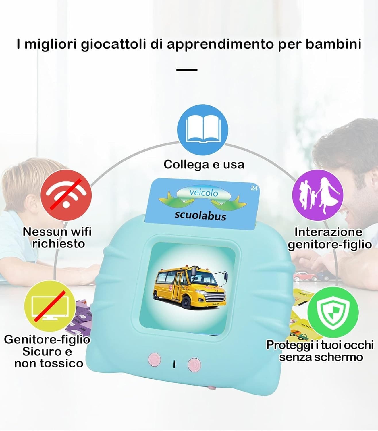 Schede didattiche parlanti giocattoli per bambini da 1 a 12 anni 224 parole in Flash Card CL Store - Battipaglia, commercioVirtuoso.it
