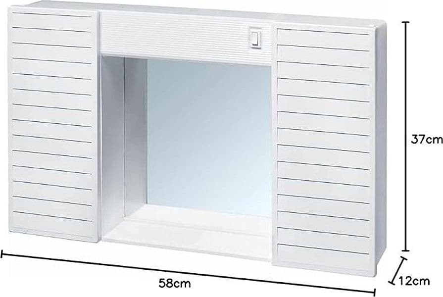 Mobiletto Da Bagno Simpaty Bianco Con Specchio E Contenitore Cm. 58X12X37 H in Armadietti a specchio BricoGo - Marano di Napoli, commercioVirtuoso.it