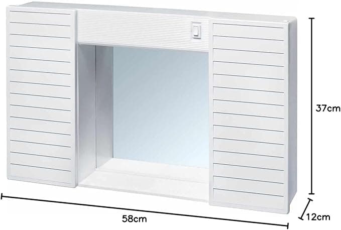 Mobiletto Da Bagno Simpaty Bianco Con Specchio E Contenitore Cm. 58X12X37 H in Armadietti a specchio BricoGo - Marano di Napoli, commercioVirtuoso.it
