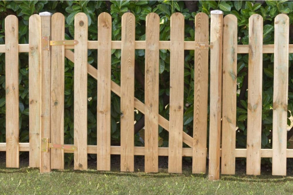 Cancello Steccato In Legno Recinzione 100 X 80 Cm 6 Lamelle 15X90 Mm In Pino Impregnato in Cancelli ad anta battente BricoGo - Marano di Napoli, commercioVirtuoso.it