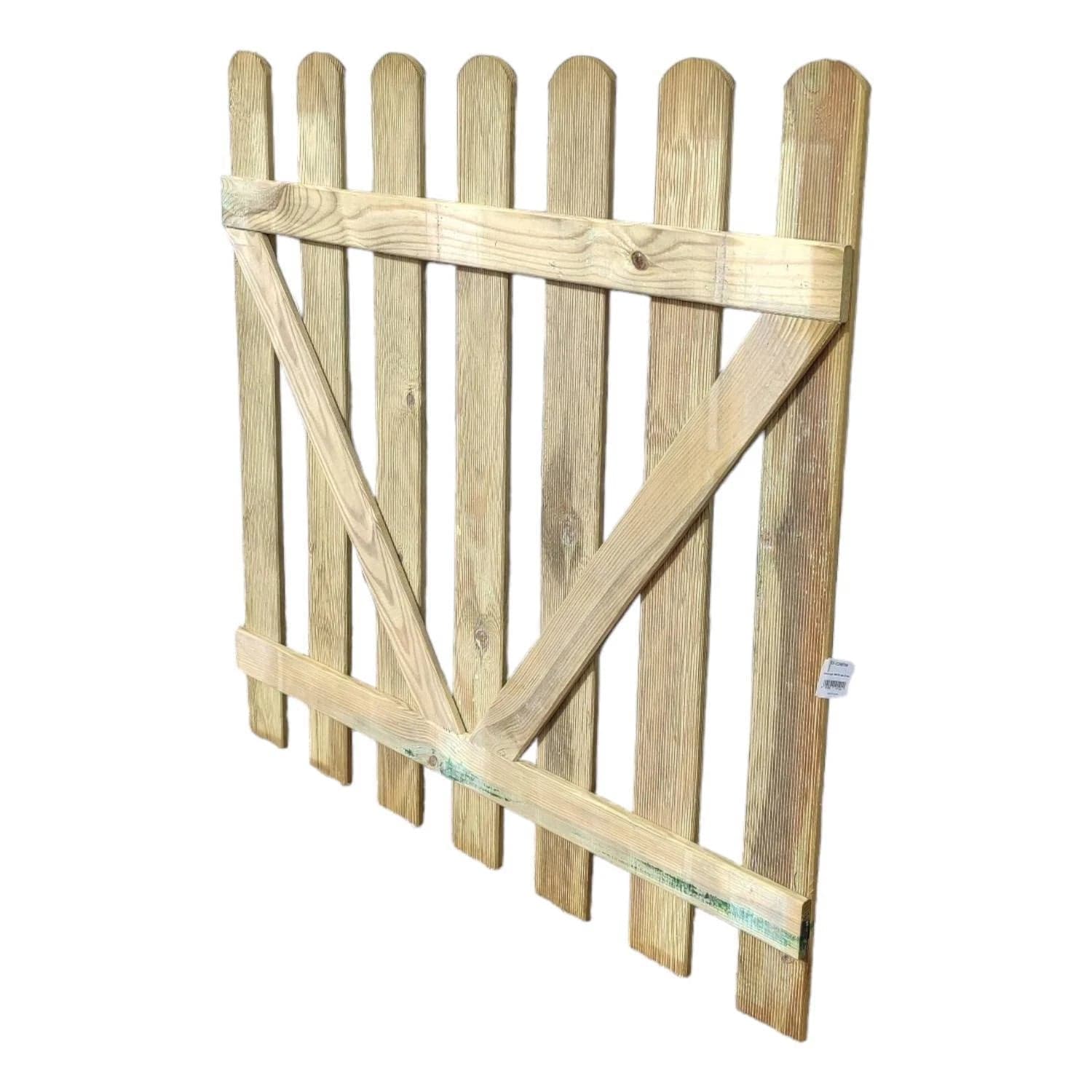 Cancello Steccato In Legno Recinzione 100 X 80 Cm 6 Lamelle 15X90 Mm In Pino Impregnato in Cancelli ad anta battente BricoGo - Marano di Napoli, commercioVirtuoso.it
